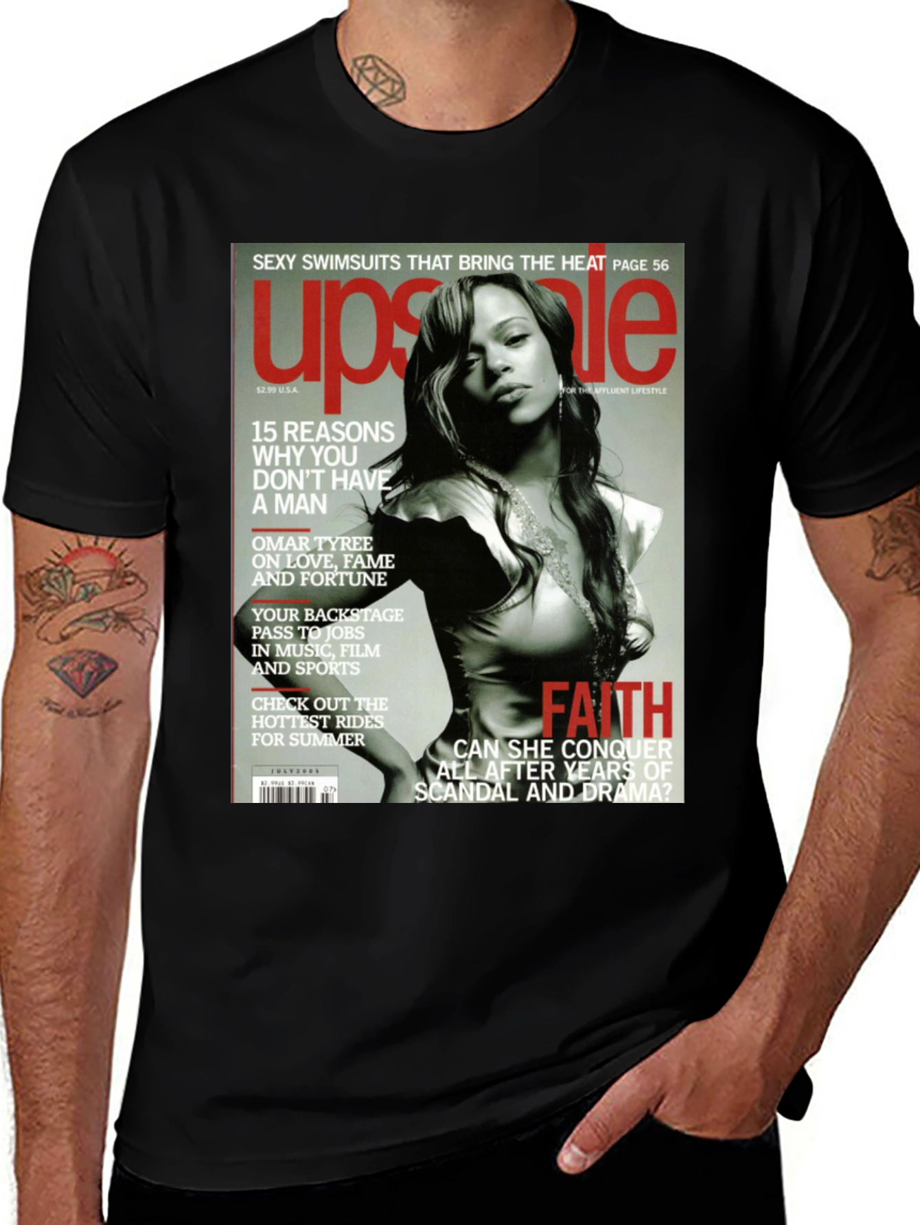 Faith Evans Upscale Magazine Cover T-Shirt