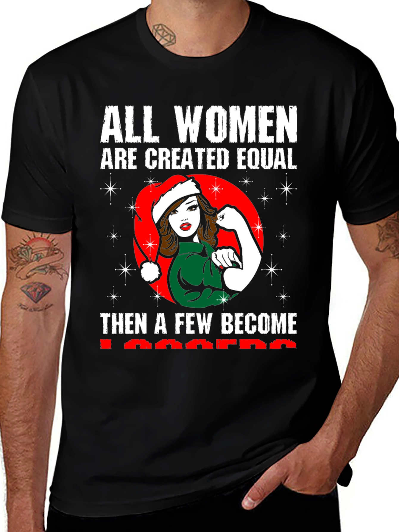 Black All Women Are Created Equal T-Shirt main image
