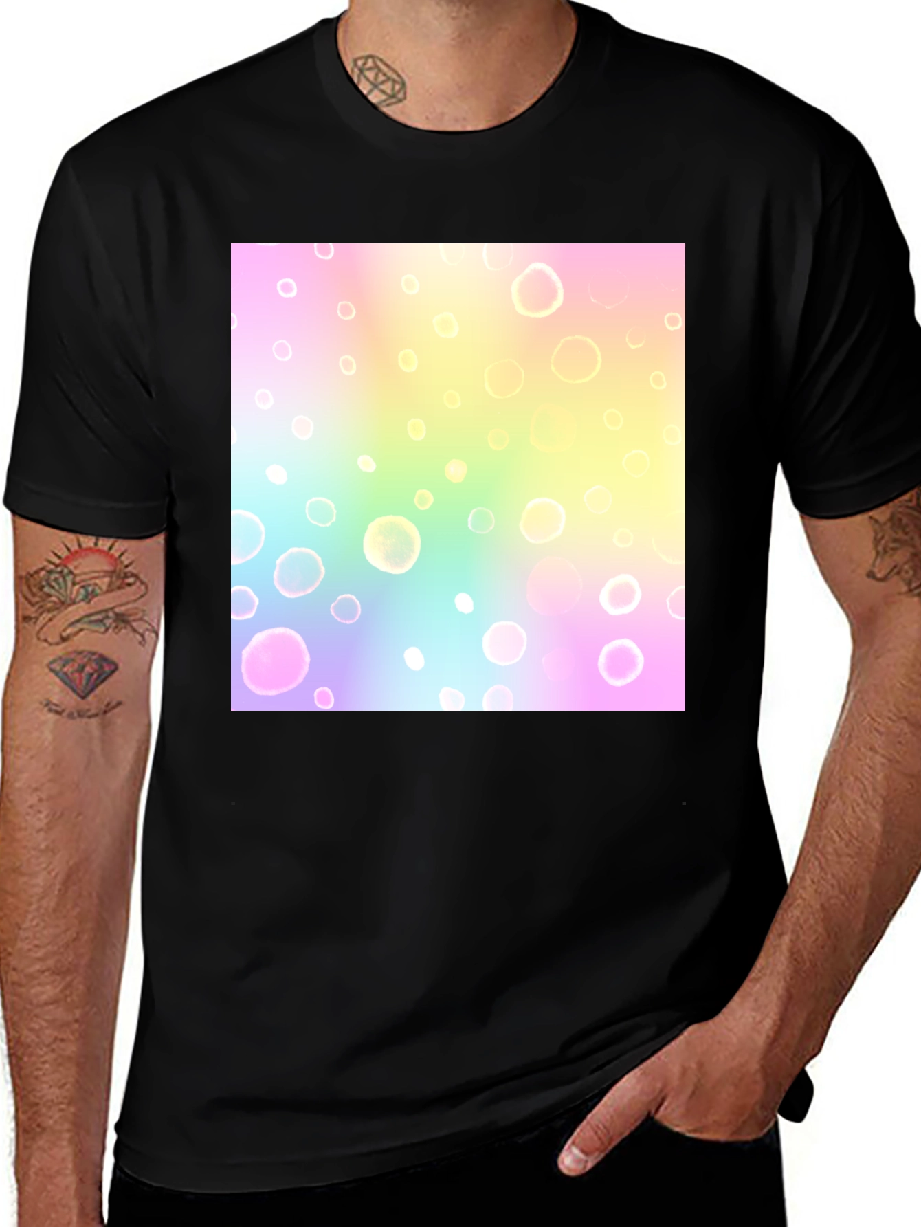 Variant 7 of Pastel Bubbles Graphic Tee