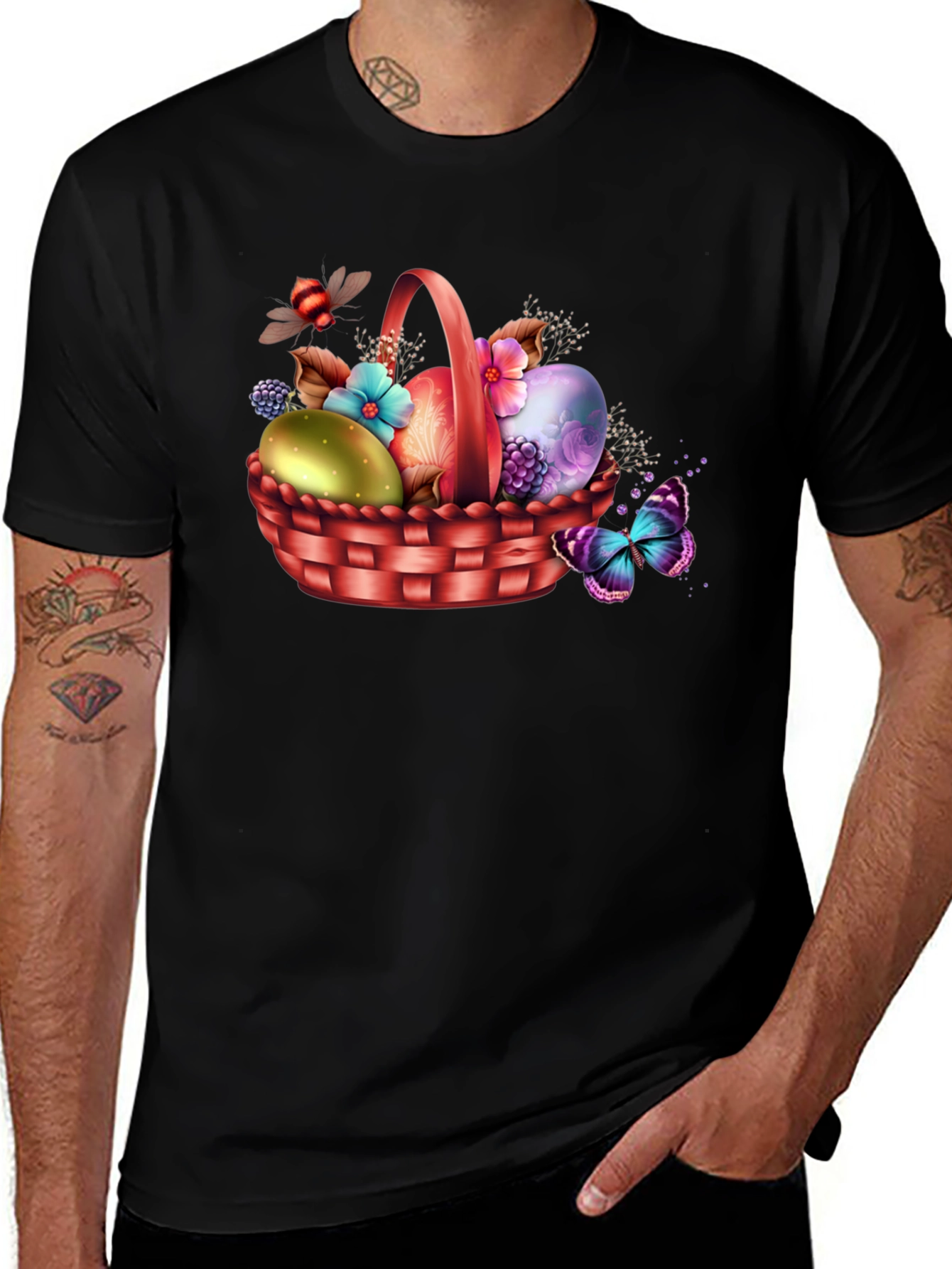Easter Basket T-Shirt - Fun Holiday Graphic Tee