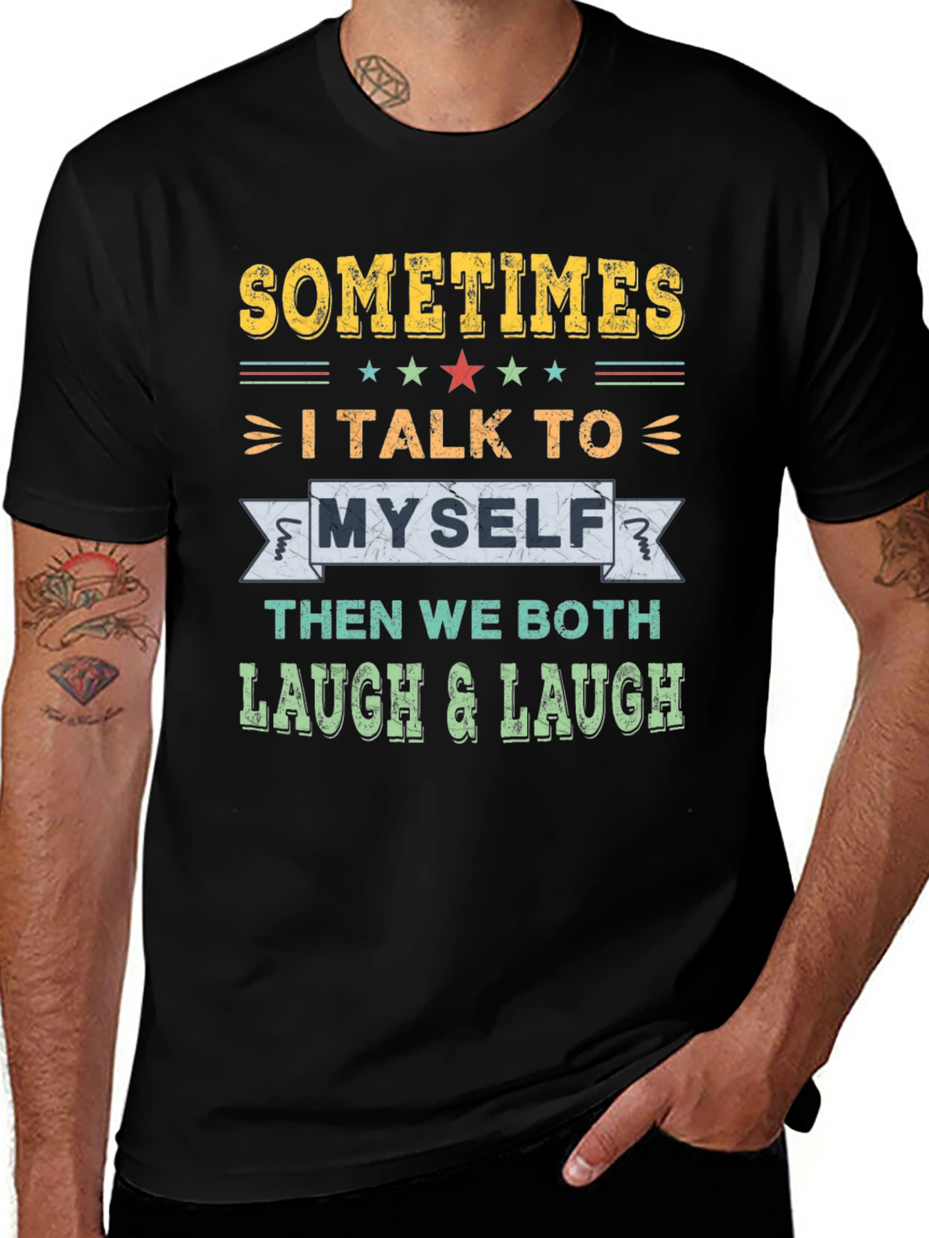 Variant 16 of Funny "I Talk to Myself" Graphic T-Shirt
