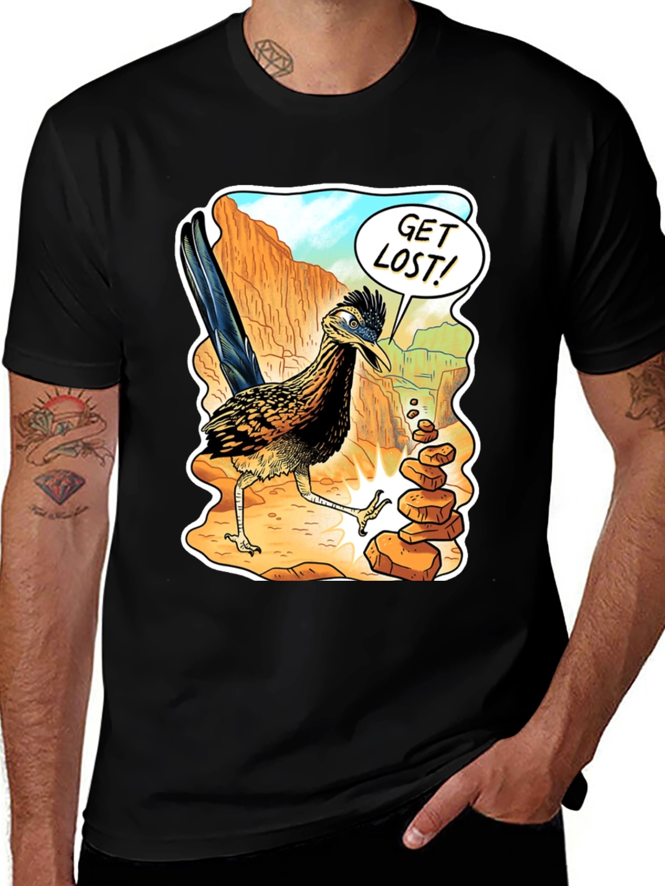 Variant 23 of Roadrunner "Get Lost!" Graphic Tee