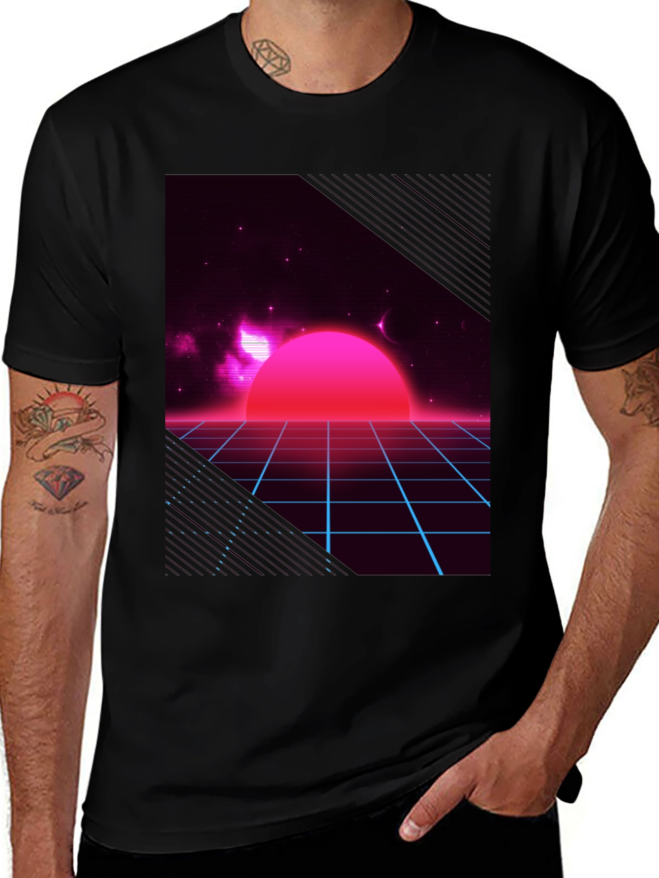 Variant 2 of Retro Wave T-Shirt - Synthwave Design