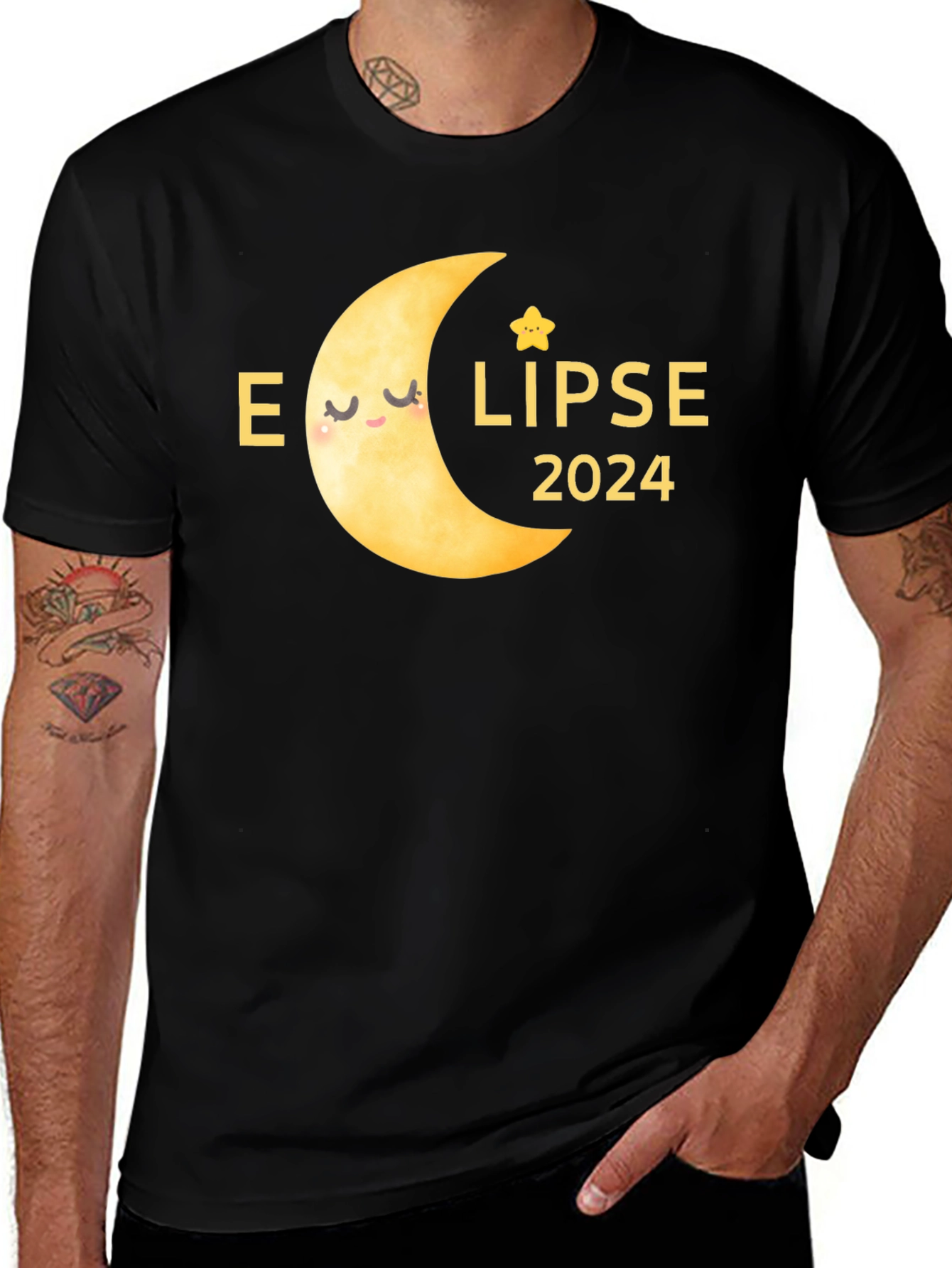 Variant 22 of Eclipse 2024 T-Shirt - Celestial Moon Design