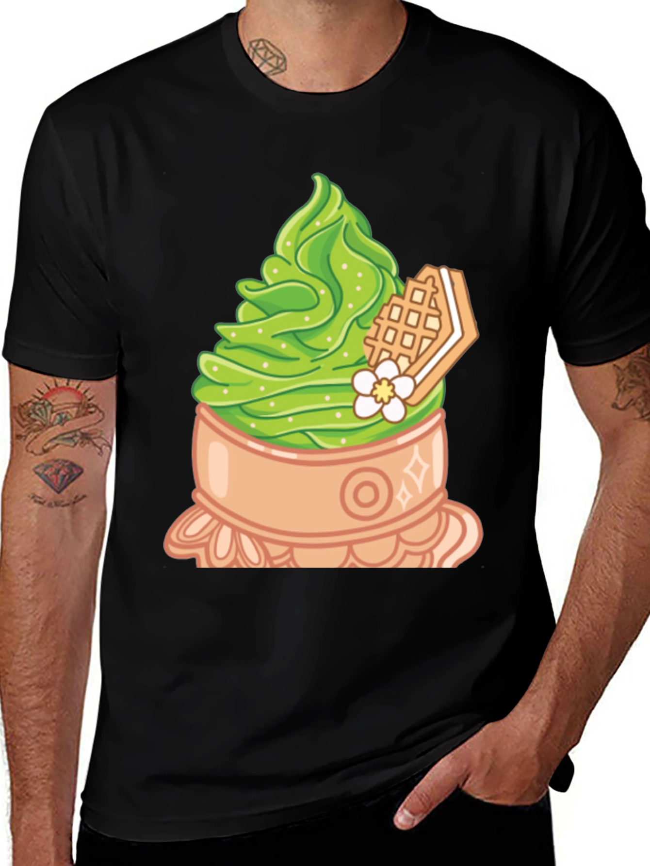 Variant 20 of Matcha Ice Cream Dessert T-Shirt