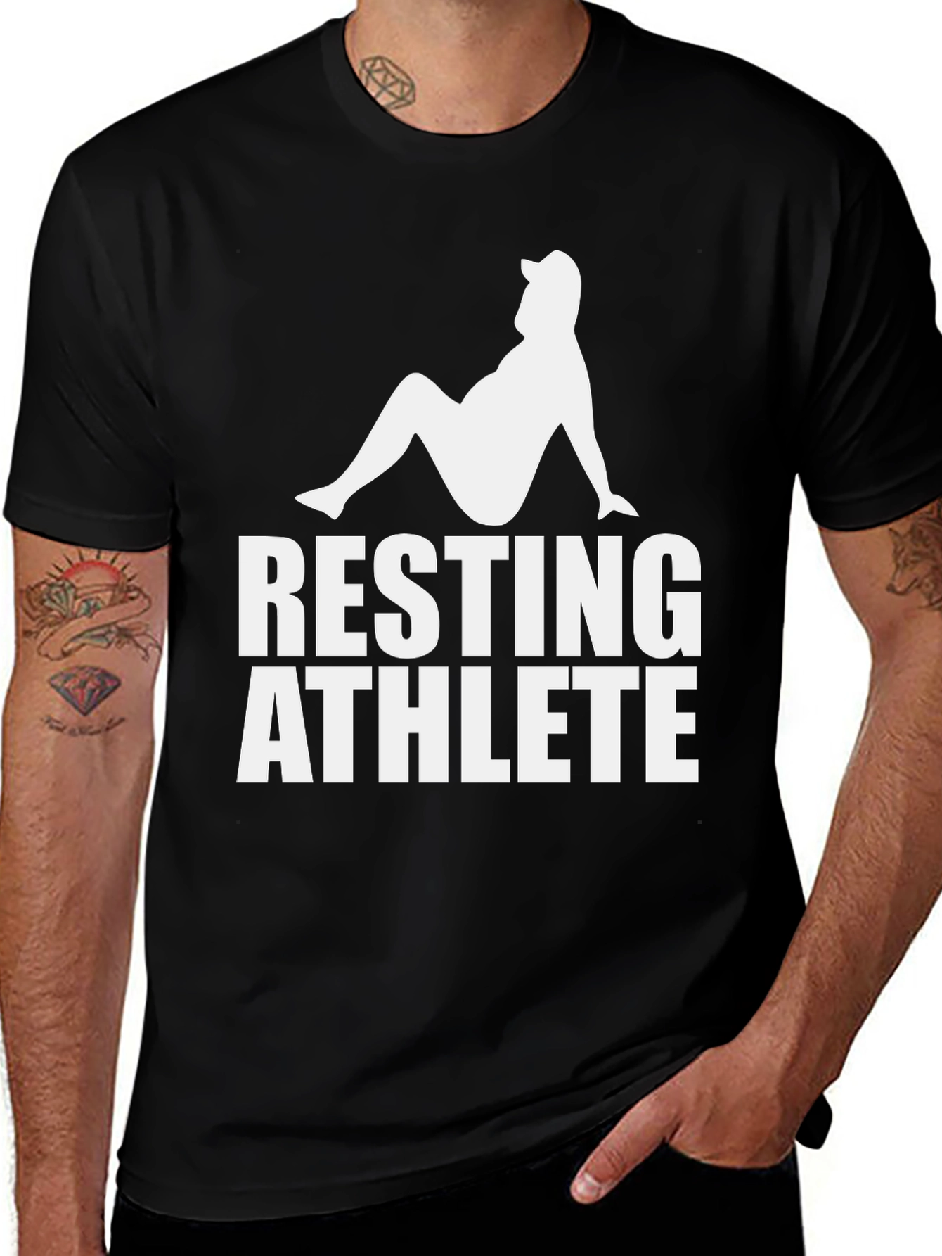 Variant 9 of Resting Athlete Graphic Tee - Funny Relaxed Fit Shirt