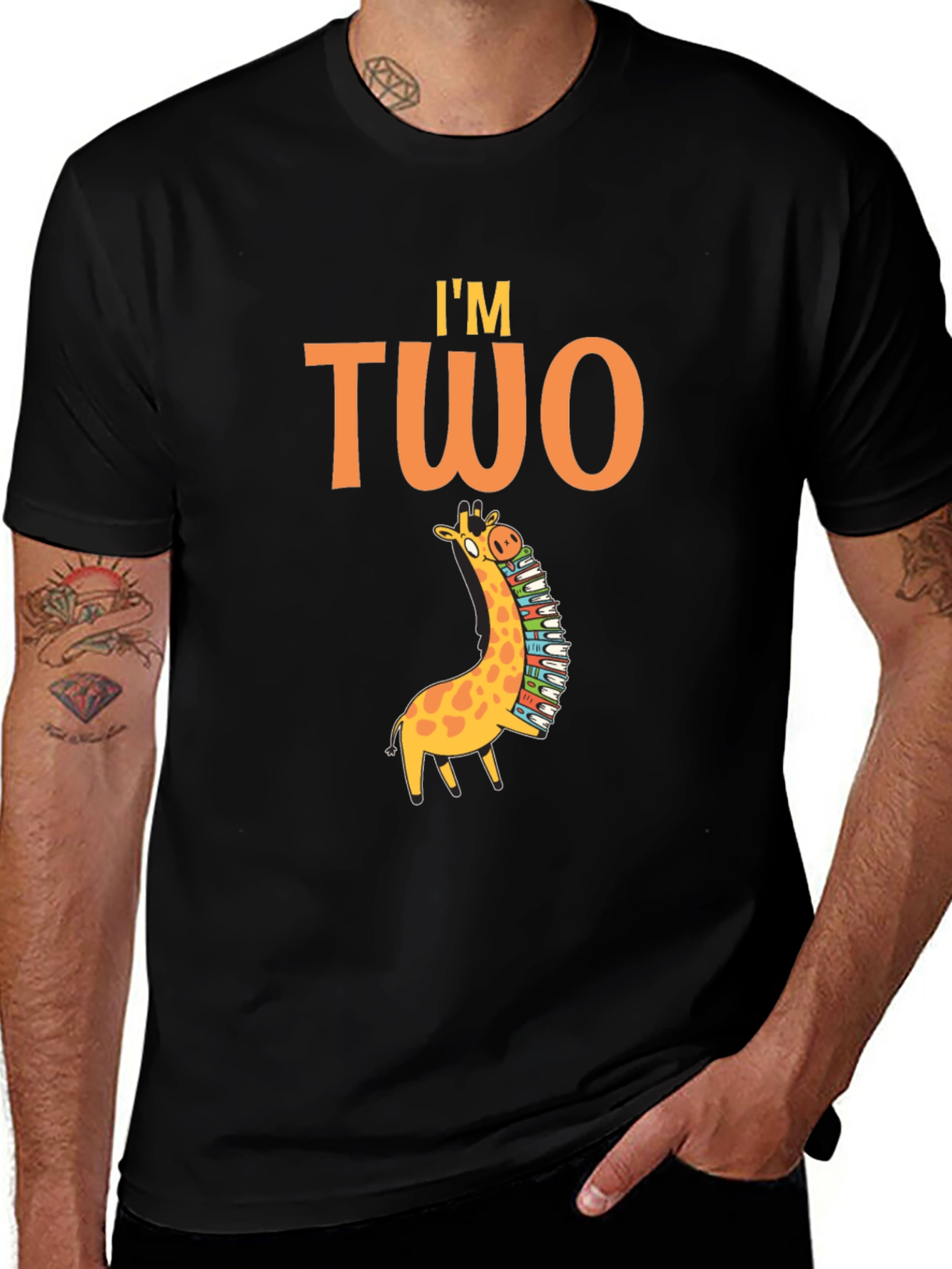 Variant 30 of I'm Two Giraffe Bookworm T-Shirt