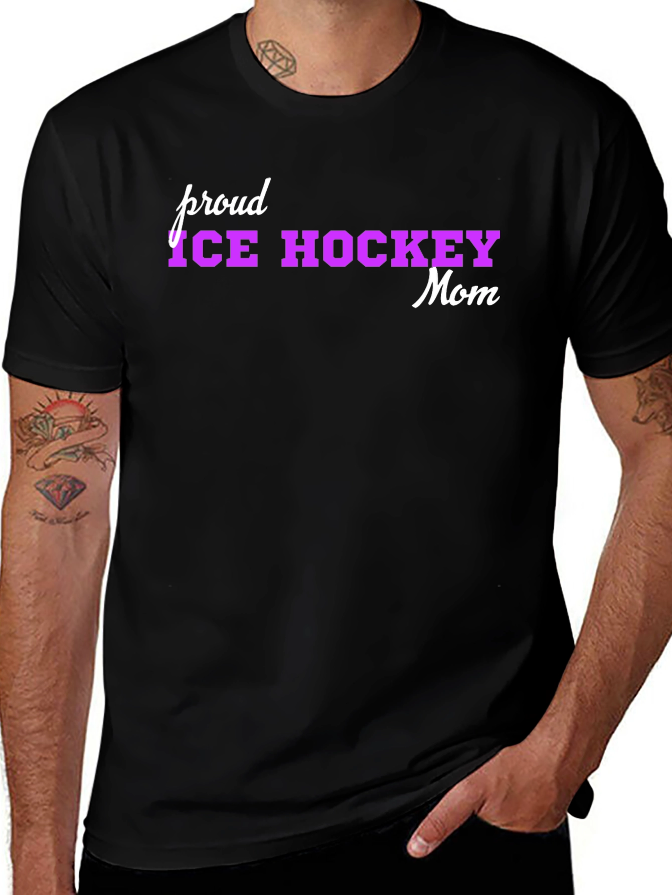 Proud Ice Hockey Mom T-Shirt