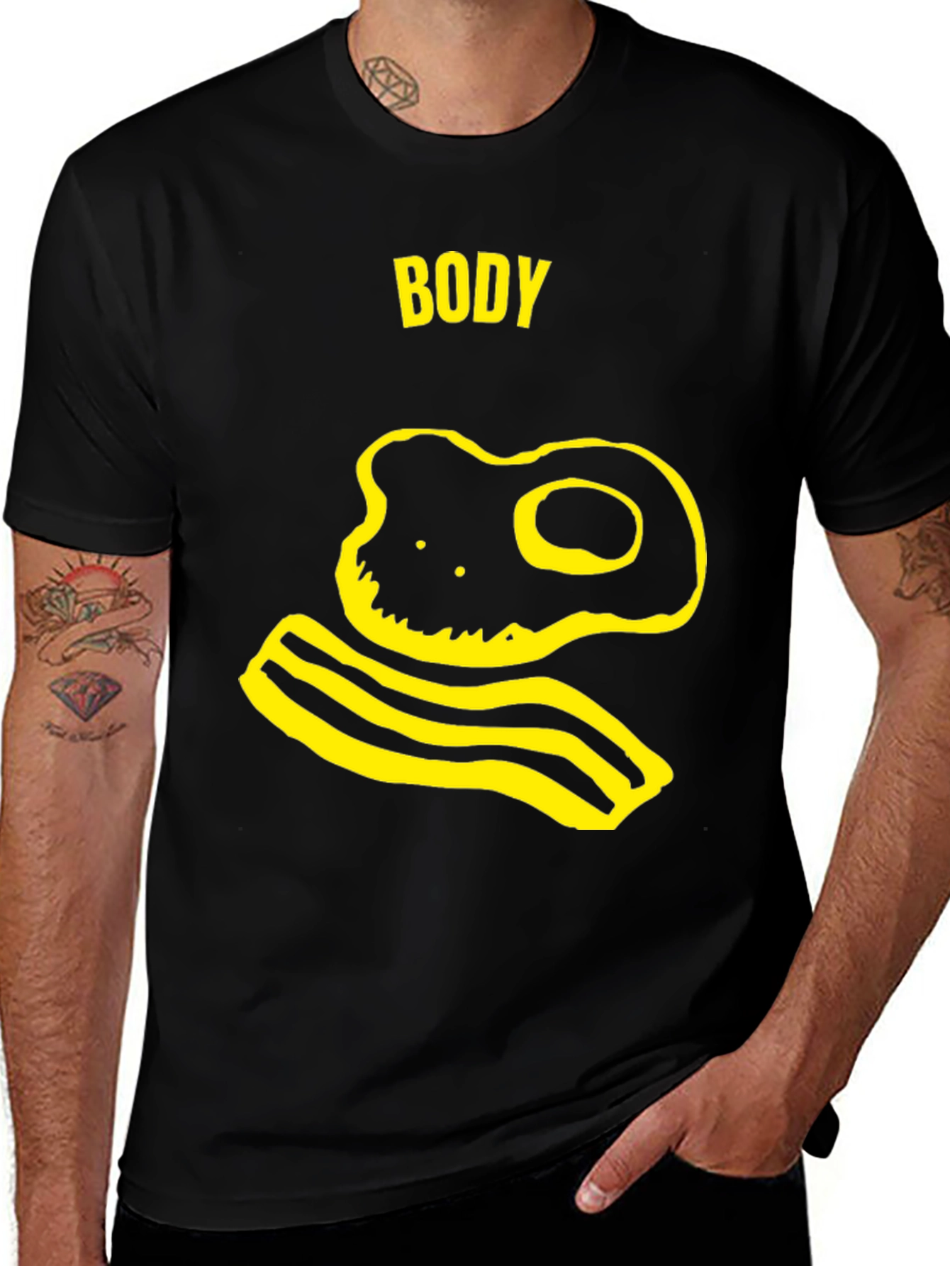 Variant 3 of Body T-Shirt - Funny Egg and Bacon Graphic Tee