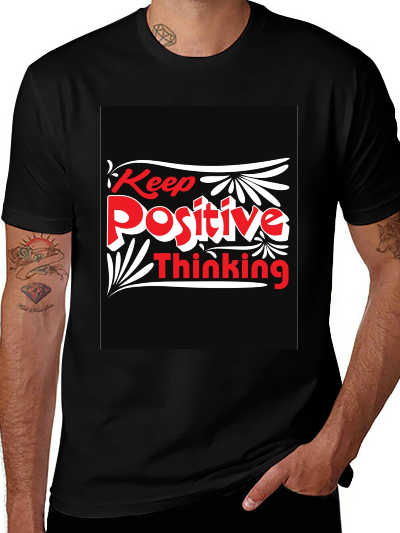 Variant 12 of Keep Positive Thinking T-Shirt - Stylish Graphic Tee