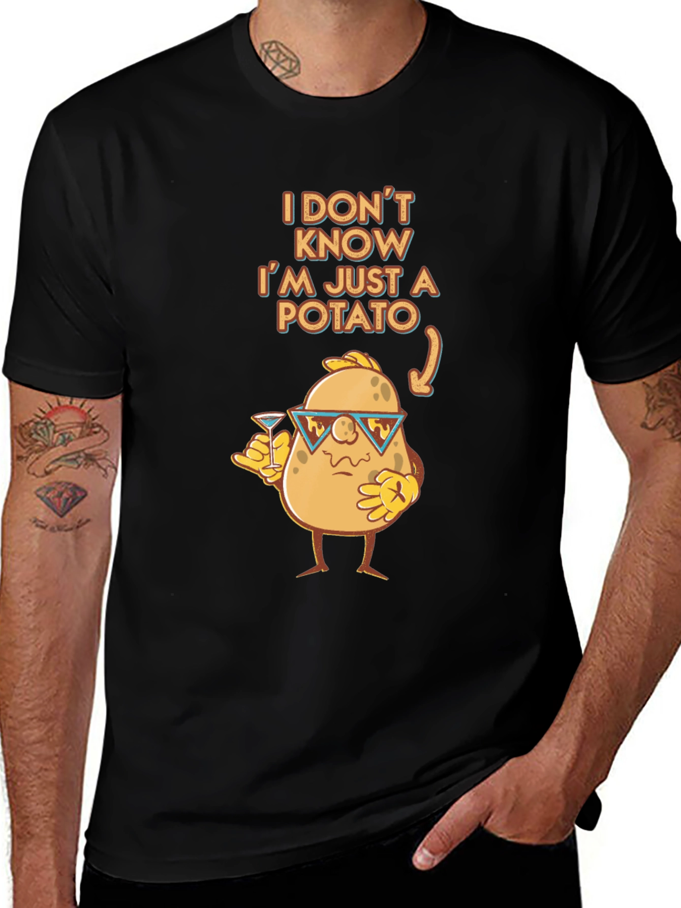 Variant 12 of I Don't Know, I'm Just a Potato T-Shirt Funny Graphic Tee