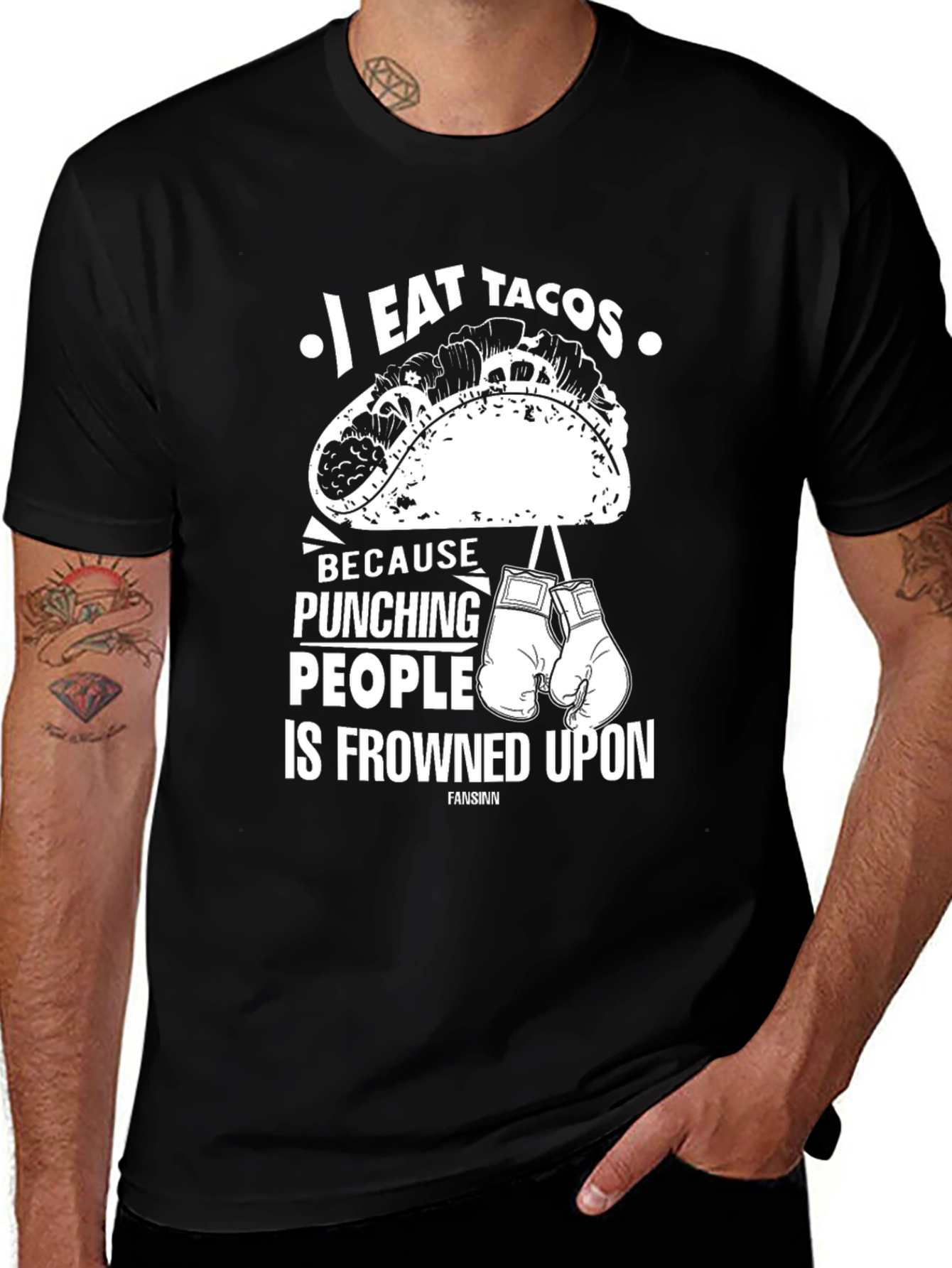 Variant 18 of I Eat Tacos Funny Graphic Tee