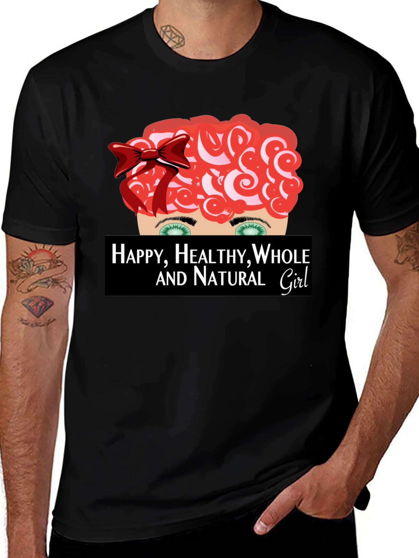 Variant 12 of Happy, Healthy, Whole & Natural Girl Graphic Tee