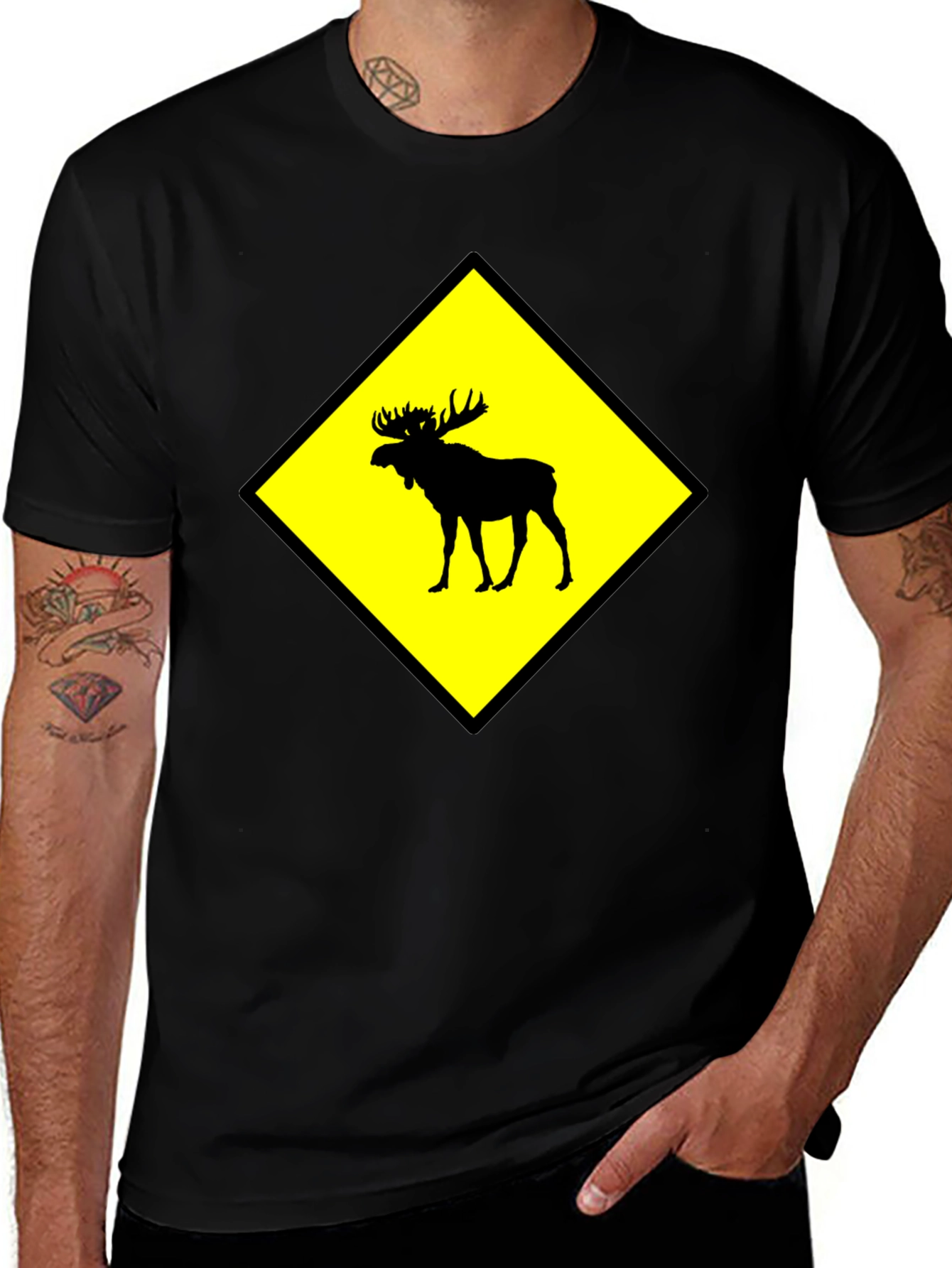 Variant 15 of Moose Crossing Graphic T-Shirt