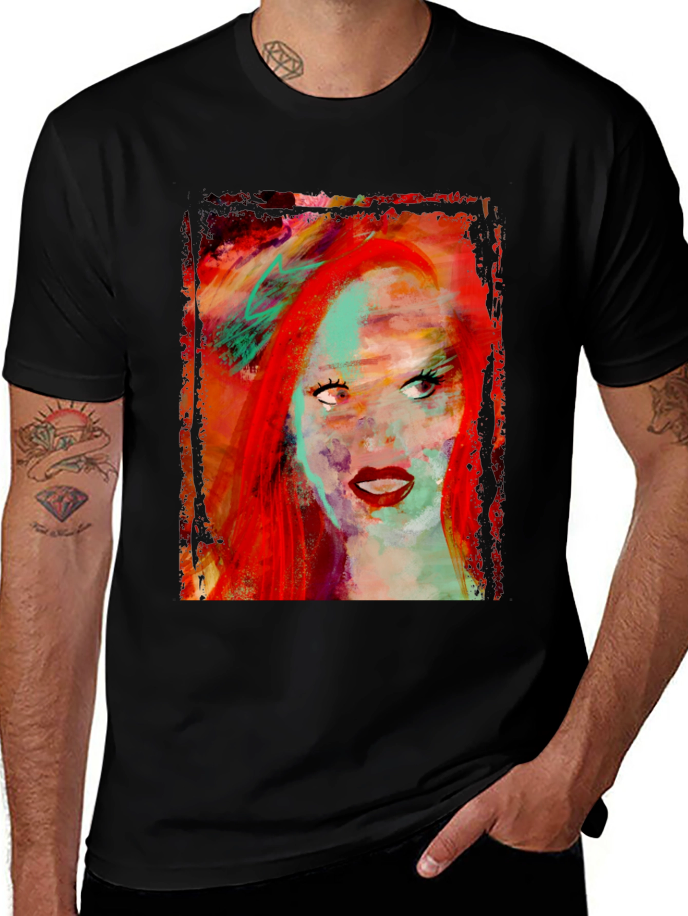 Variant 13 of Abstract Woman Portrait Graphic Tee