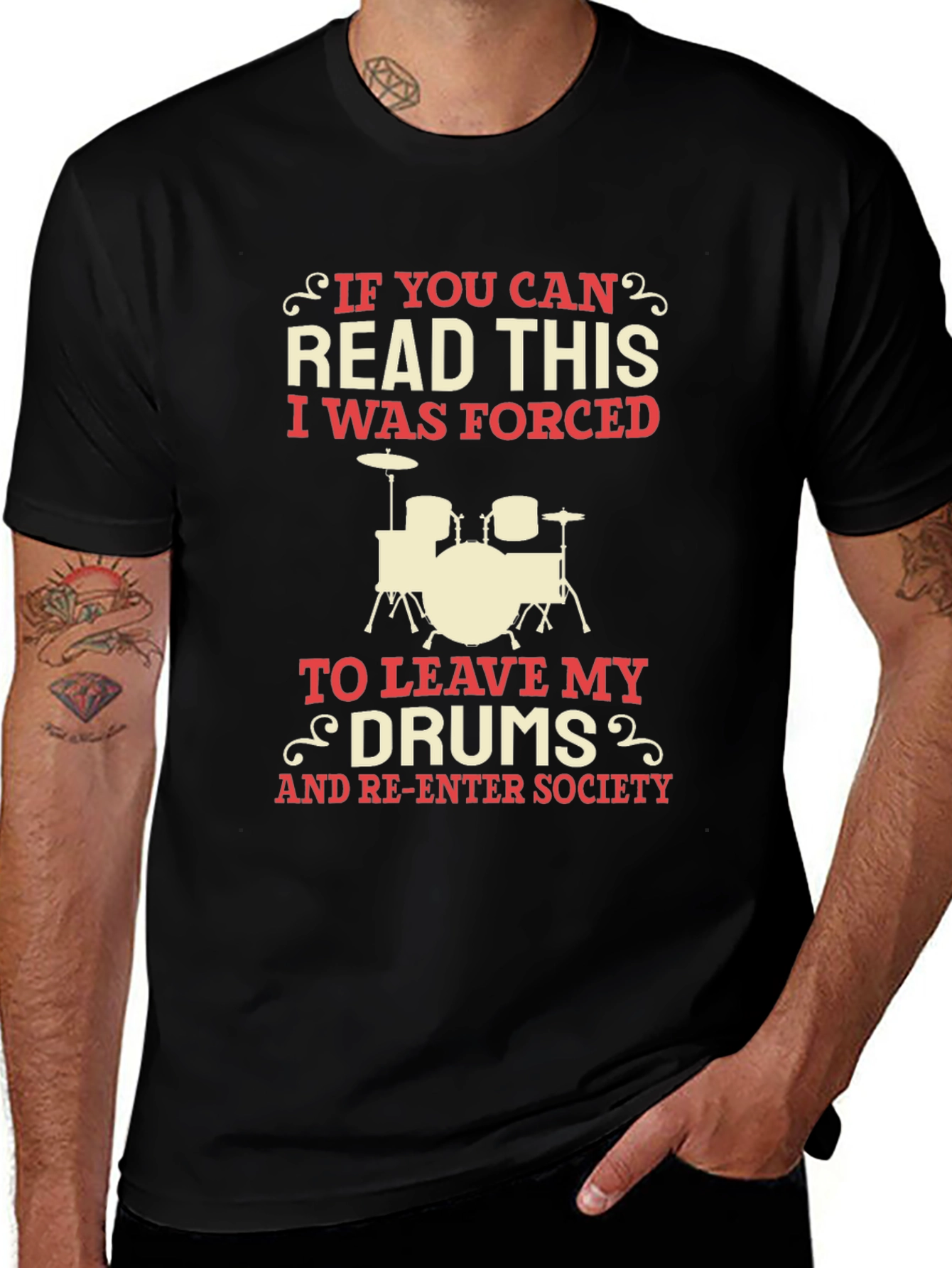 Drummer Forced to Leave Drums T-Shirt