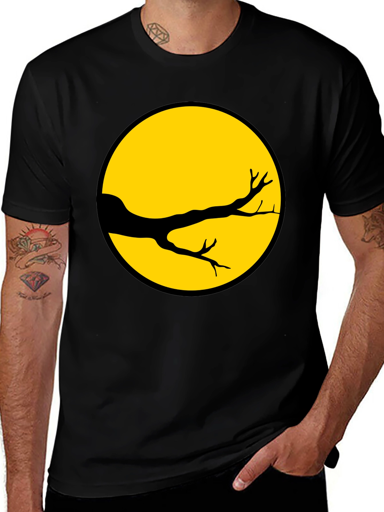 Graphic Tee - Moonlit Branch Design, Unisex