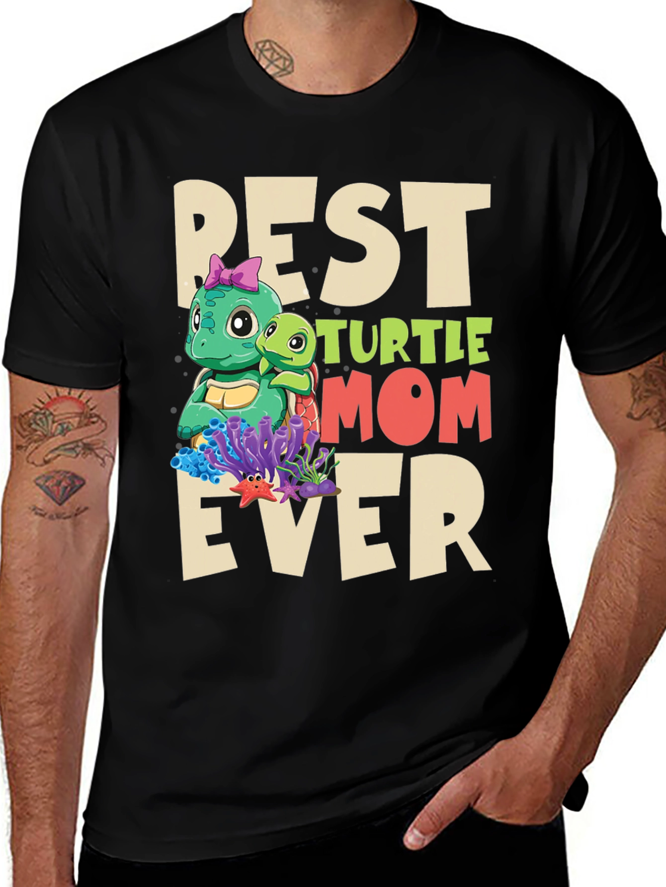 Variant 10 of Best Turtle Mom Ever Graphic Tee