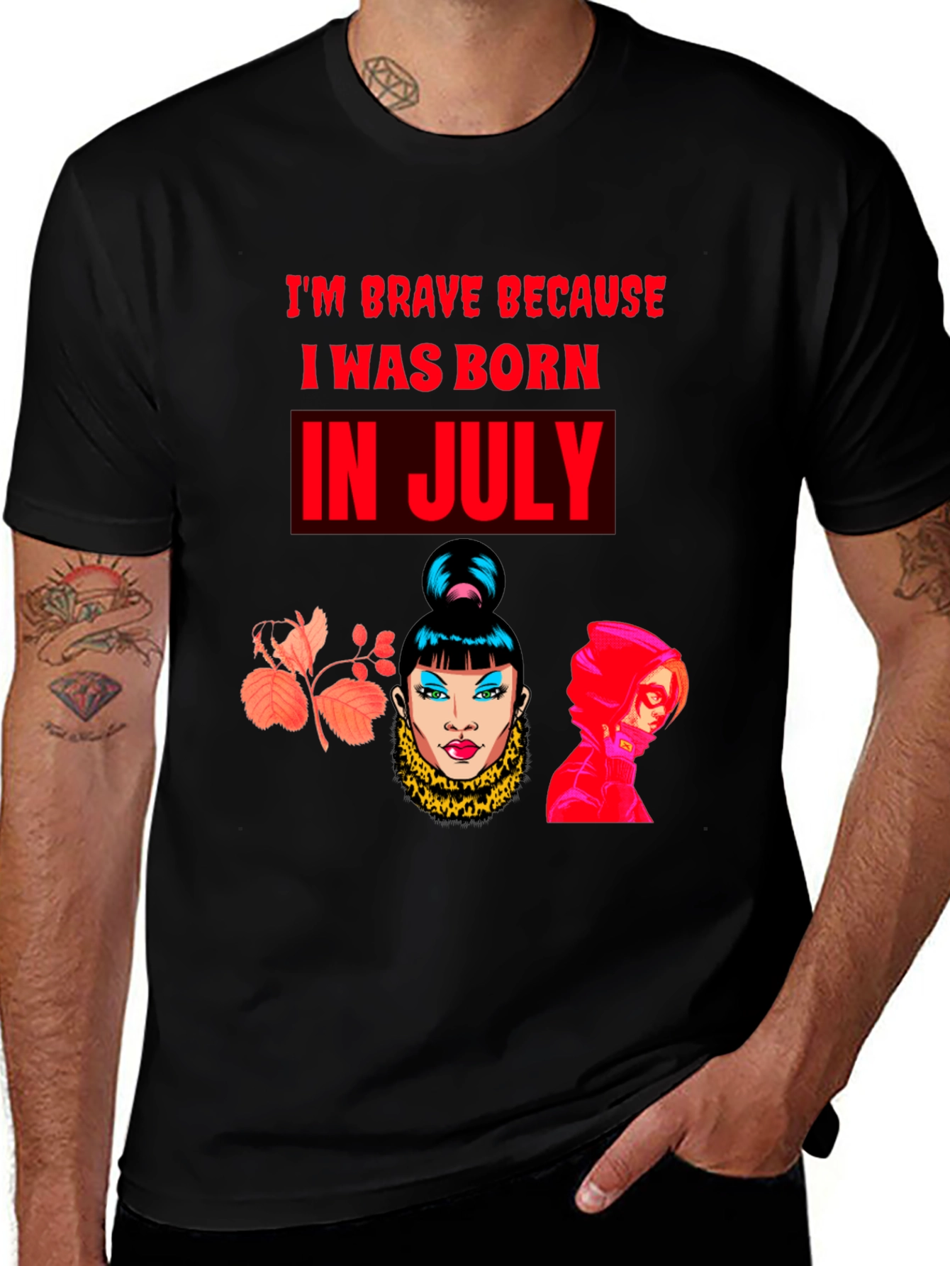 Variant 28 of Brave July Birthday Graphic T-Shirt