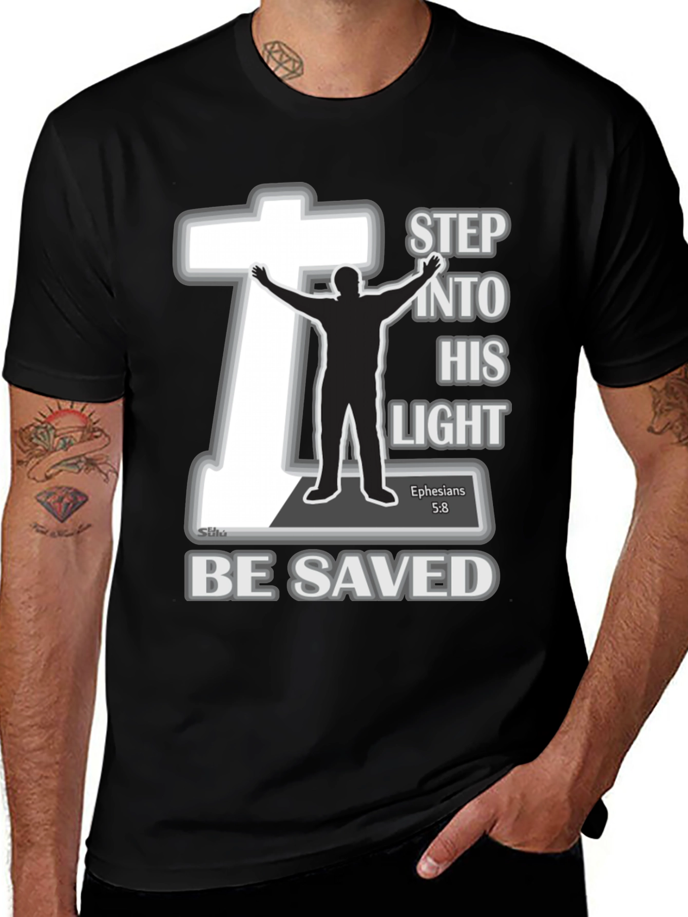 Step into His Light T-Shirt - Christian Faith Tee