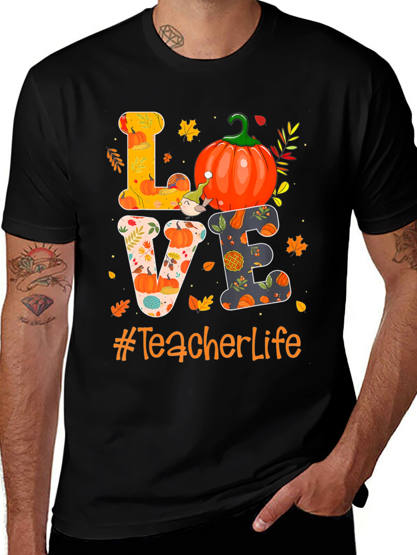 Teacher Life Fall Pumpkin Love T-Shirt