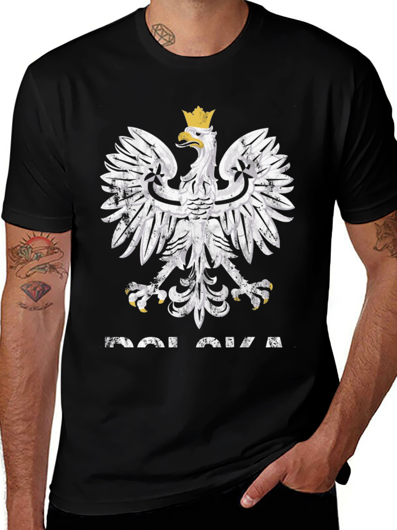 Polish Eagle T-Shirt - Vintage Distressed Design