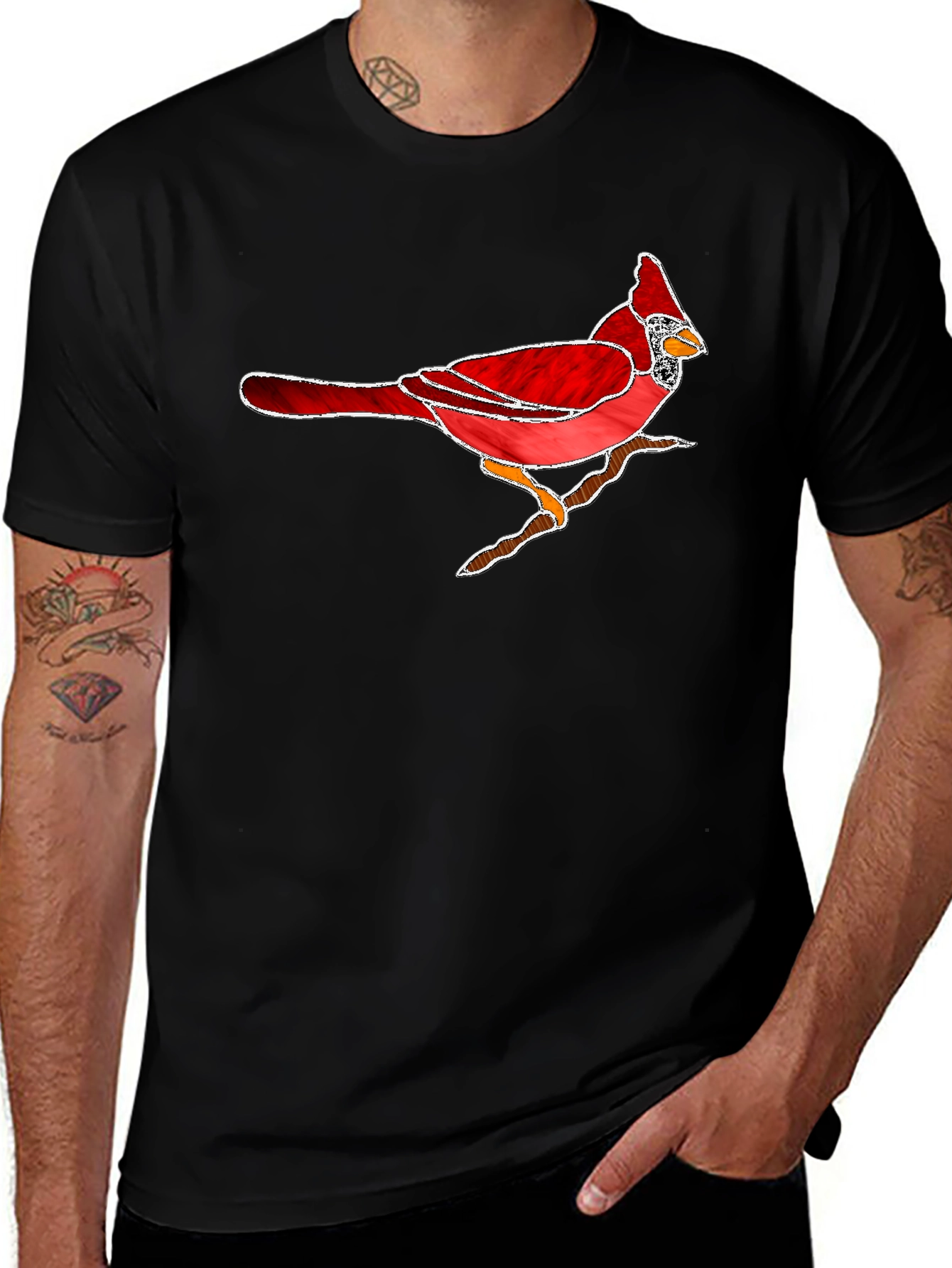 Variant 15 of Cardinal Bird T-Shirt - Nature Inspired Graphic Tee