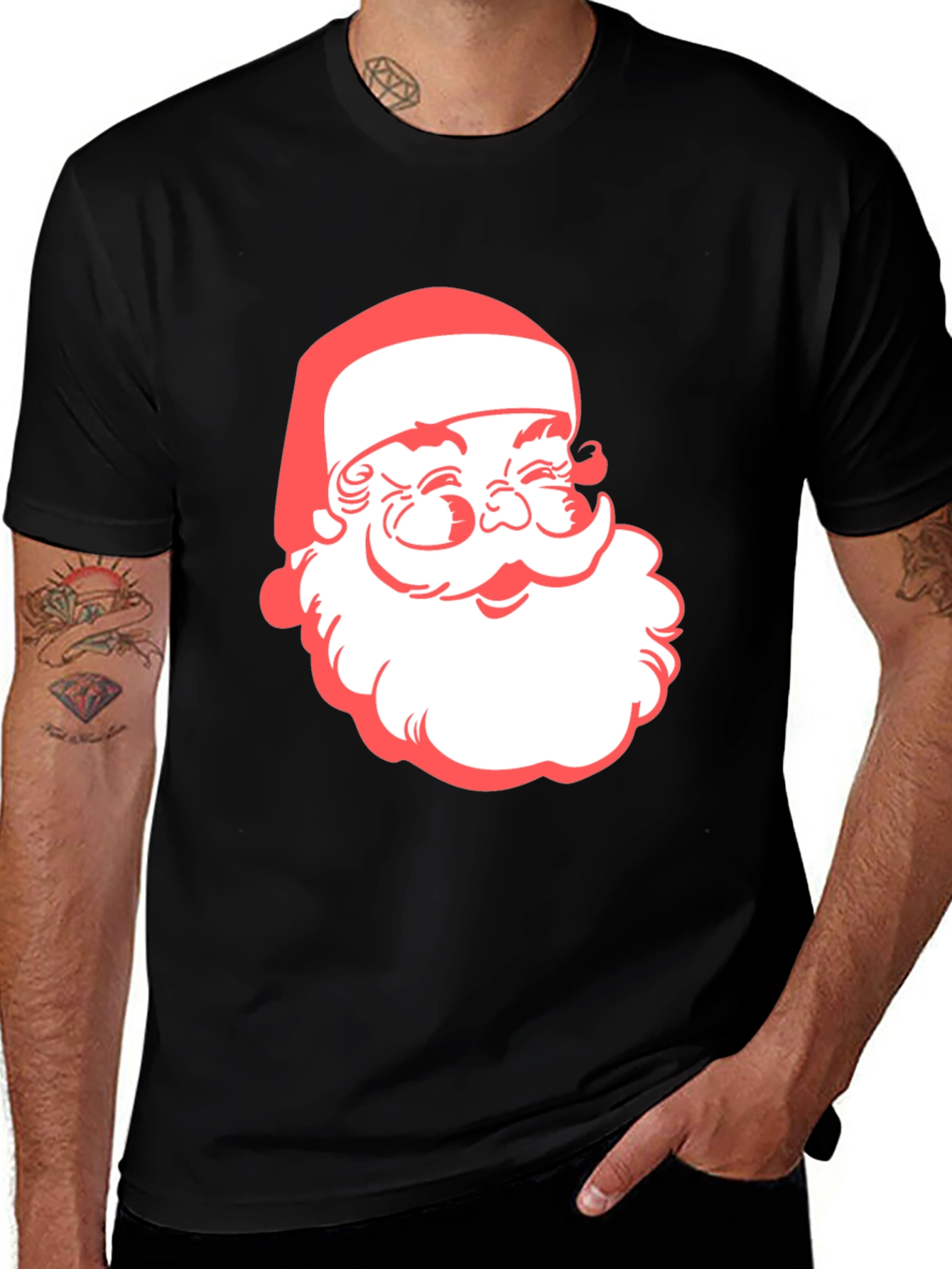Santa Graphic T-Shirt - Holiday Style