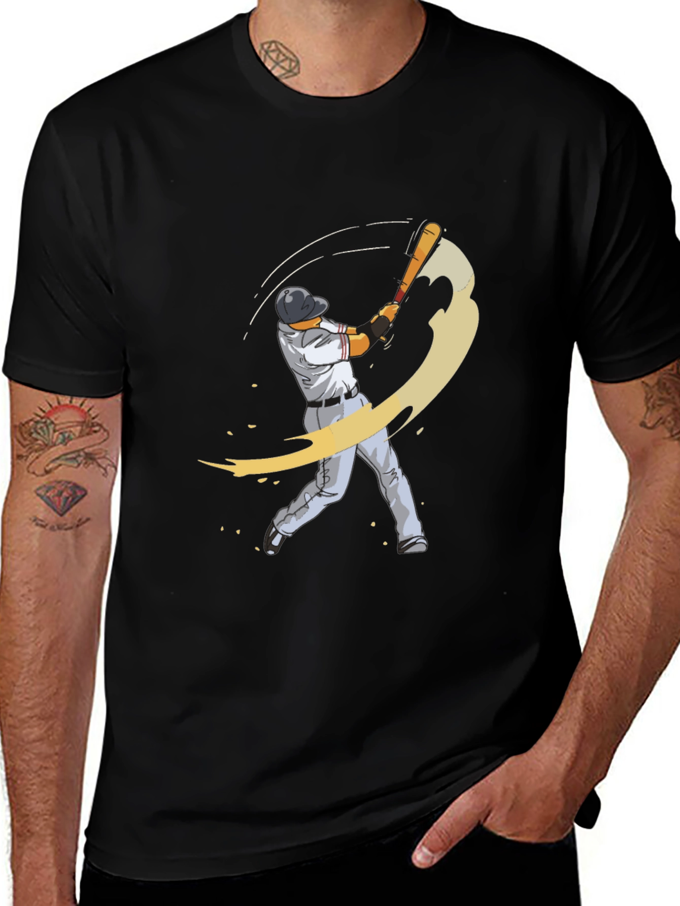 Variant 3 of Baseball Player Graphic T-Shirt