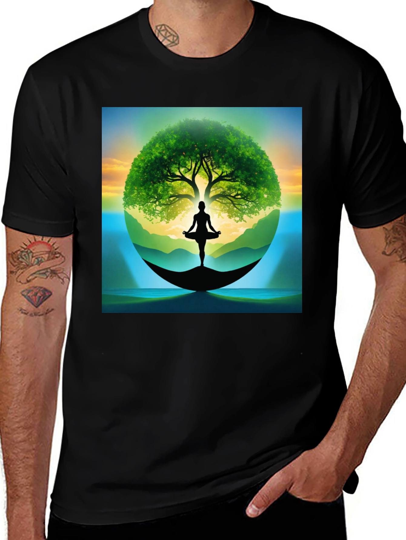 Variant 21 of Zen Tree of Life Yoga T-Shirt