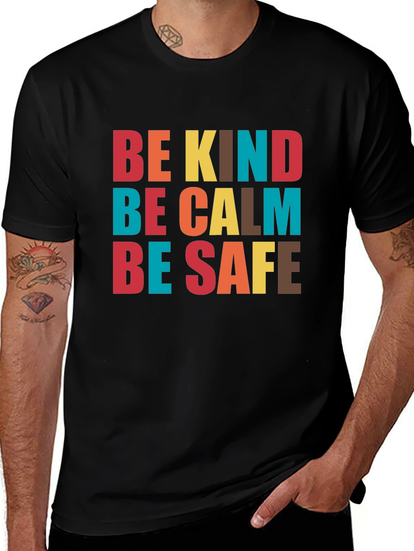 Variant 8 of Be Kind, Be Calm, Be Safe Graphic Tee