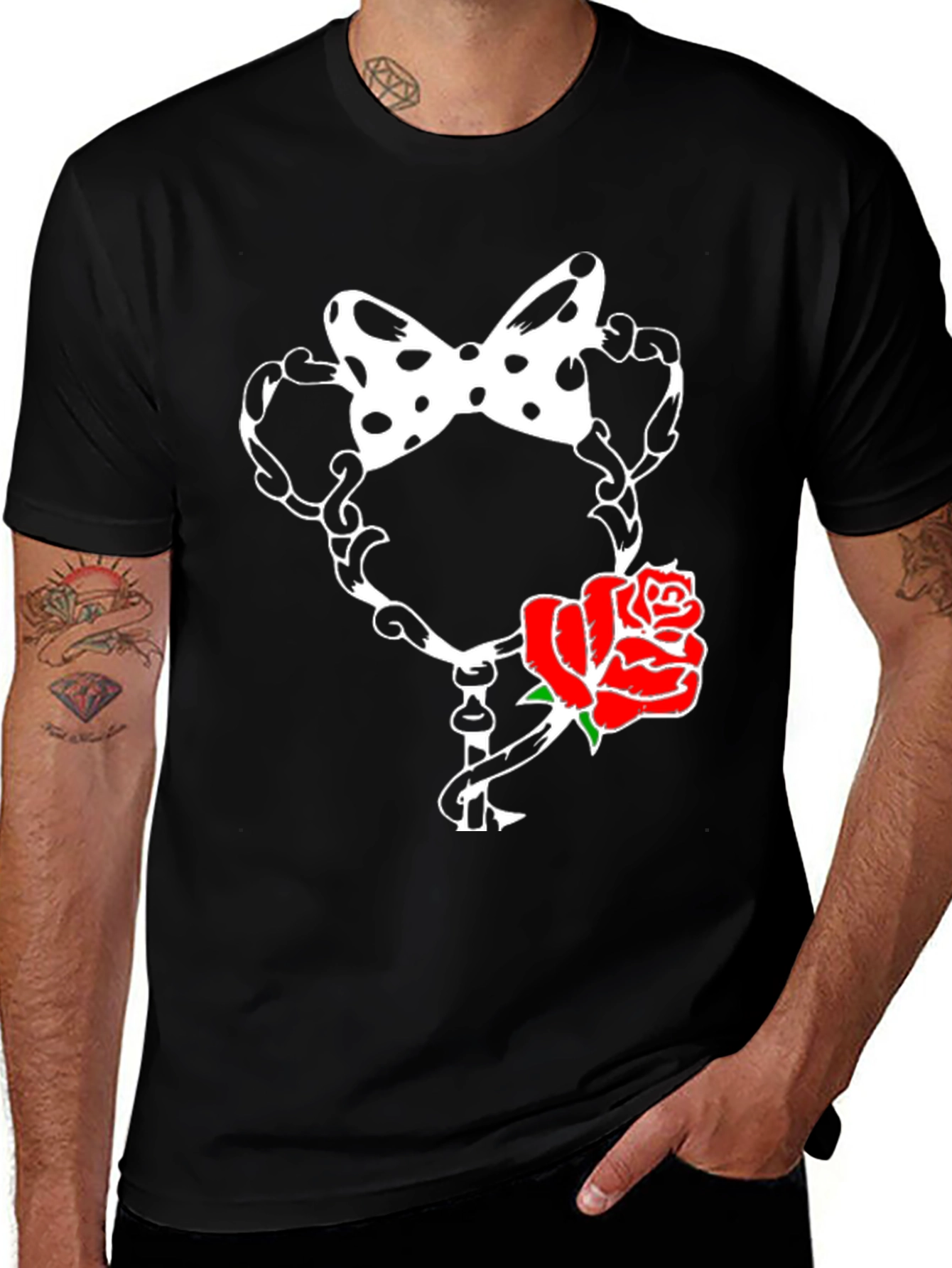 Minnie Mouse Key Rose Graphic Tee