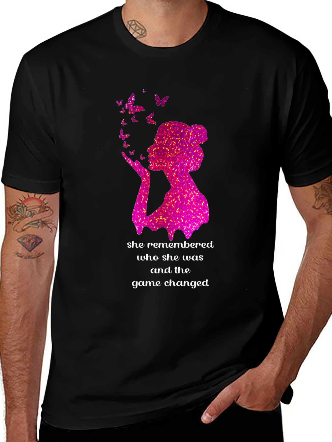 Variant 30 of Empowered Woman Butterfly Graphic Tee