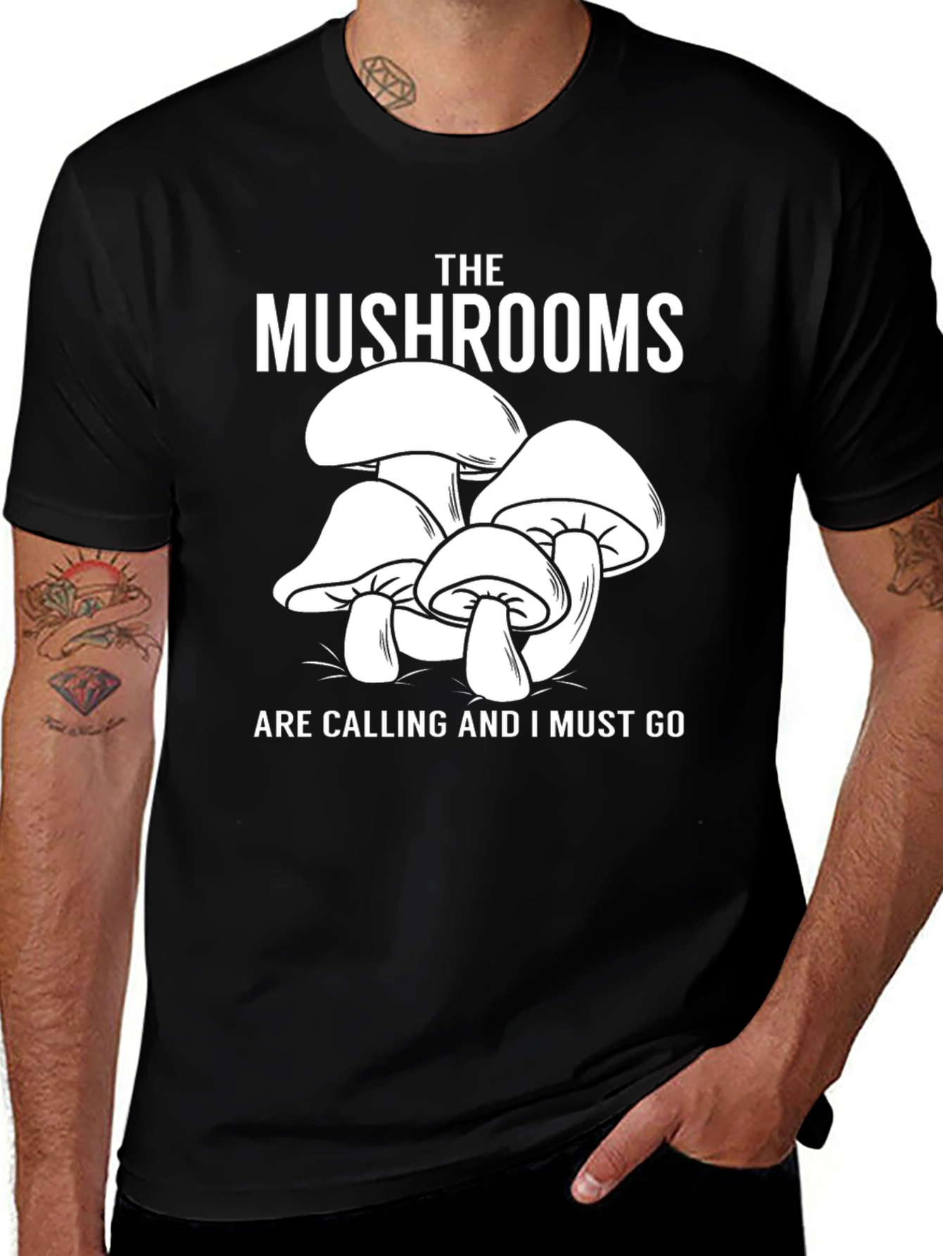 Variant 27 of Mushroom Lover Tee - The Mushrooms Are Calling T-Shirt