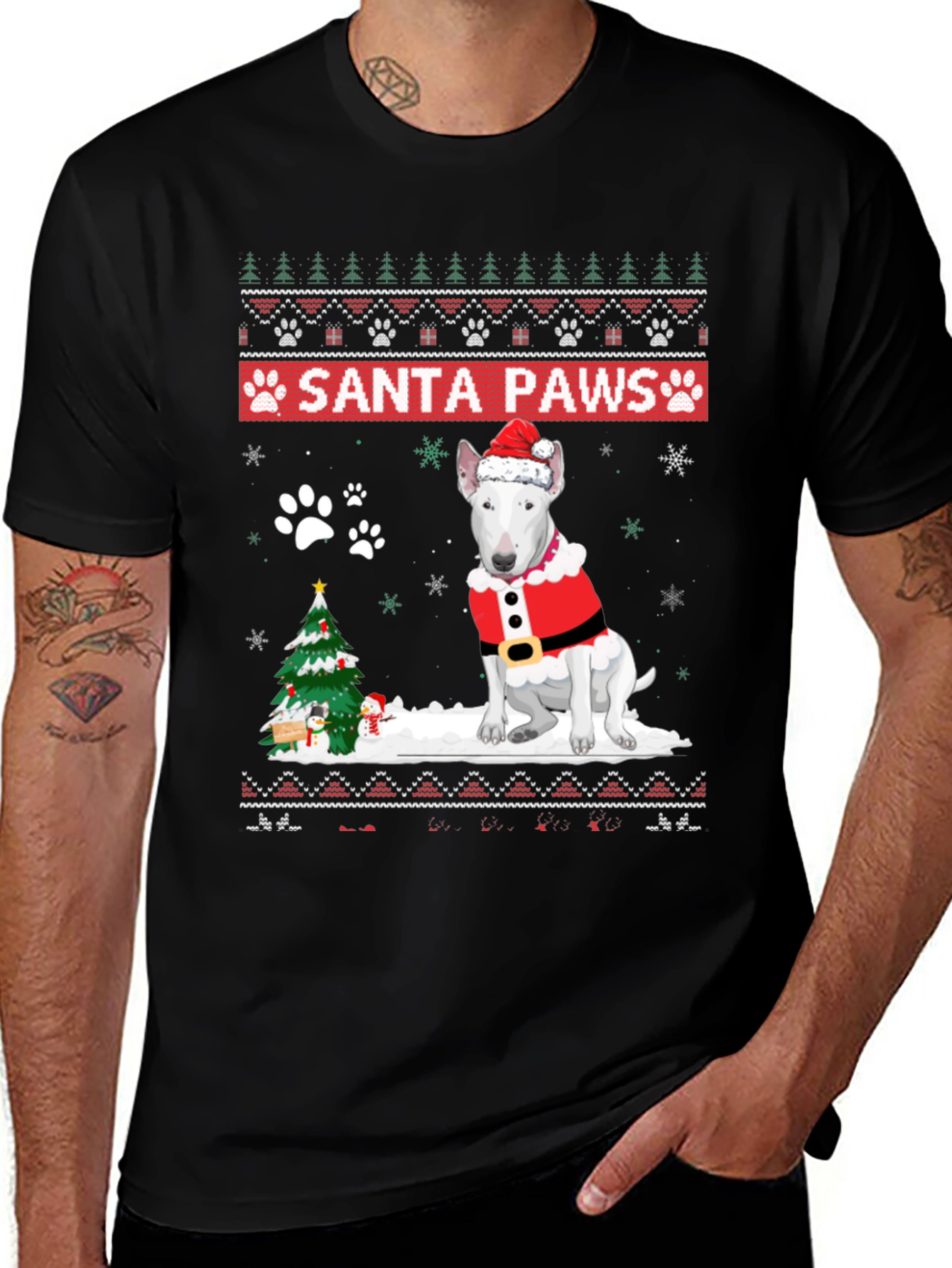 Santa Paws Dog Christmas T-Shirt