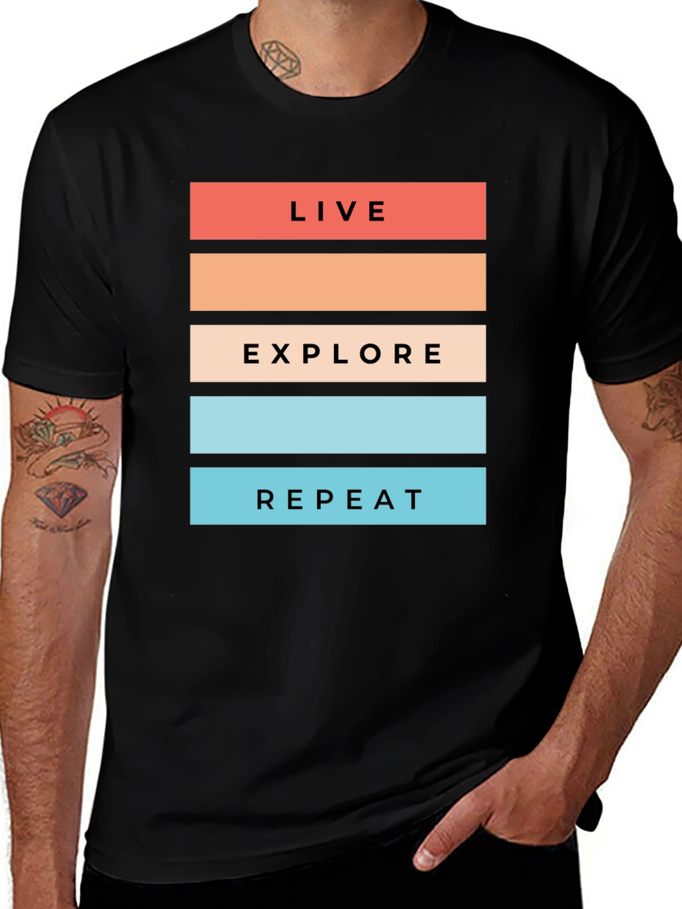 Variant 10 of Live Explore Repeat Graphic Tee