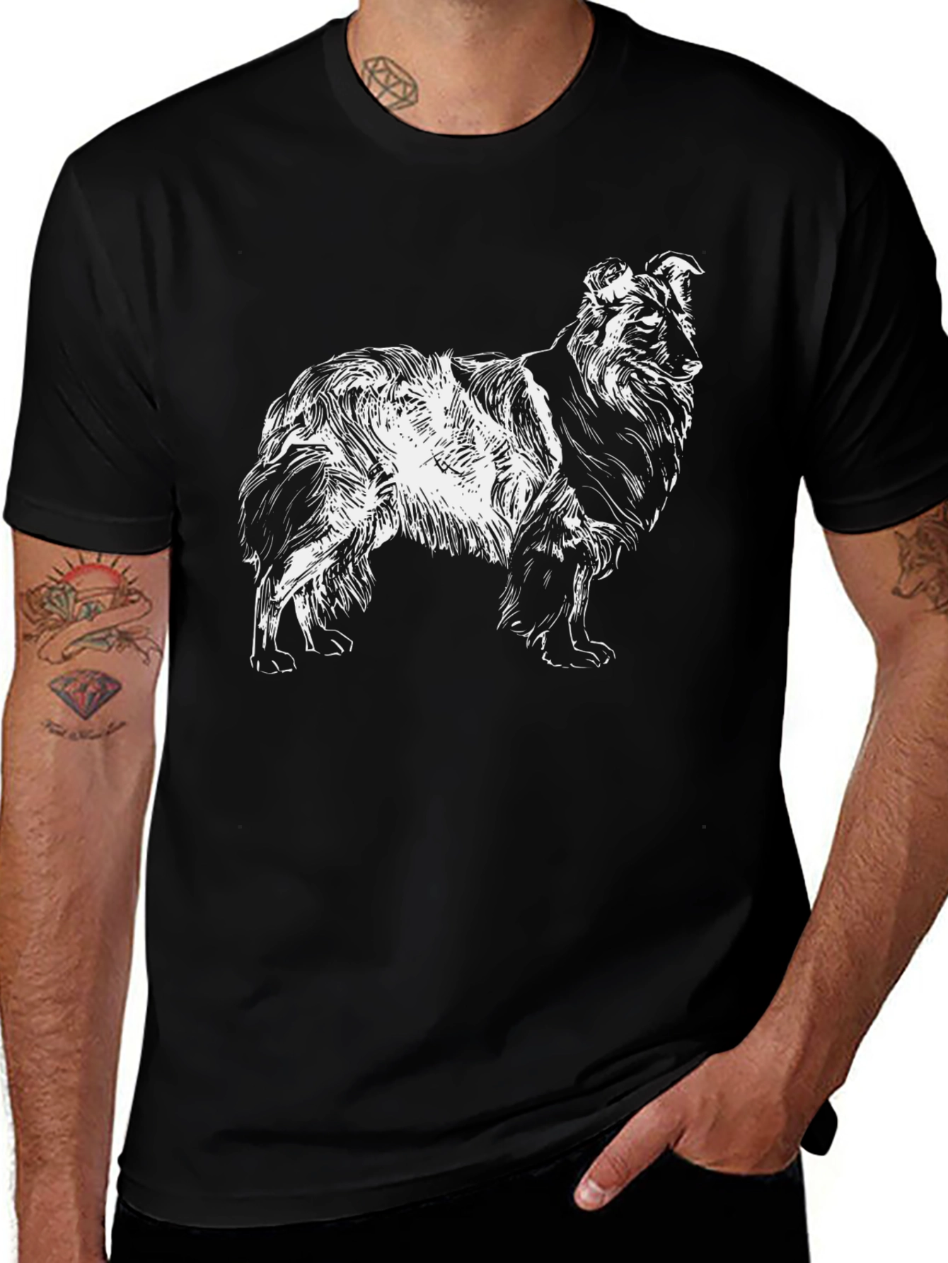 Variant 30 of Dog Sketch Graphic T-Shirt