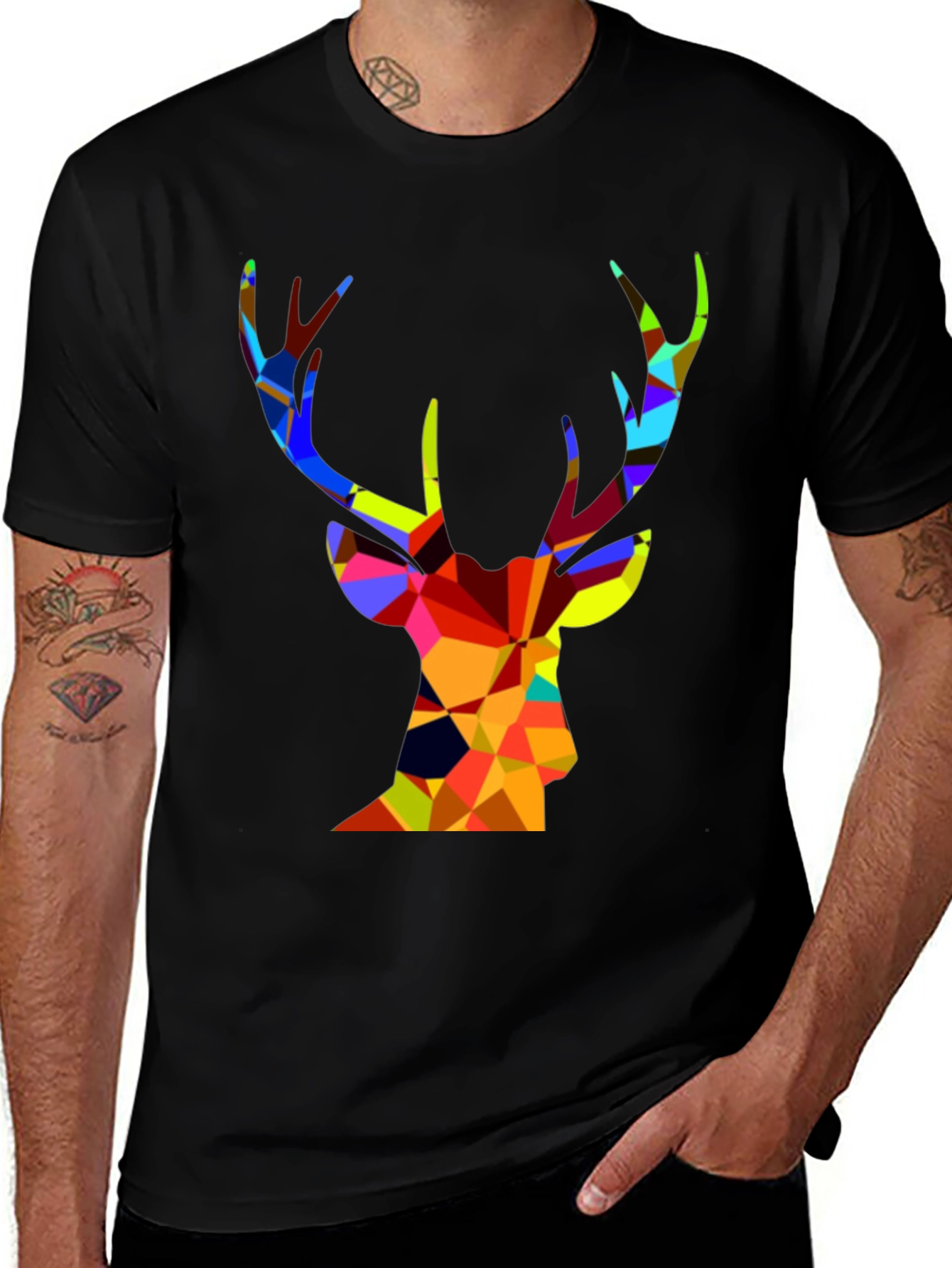 Variant 17 of Geometric Deer Graphic T-Shirt