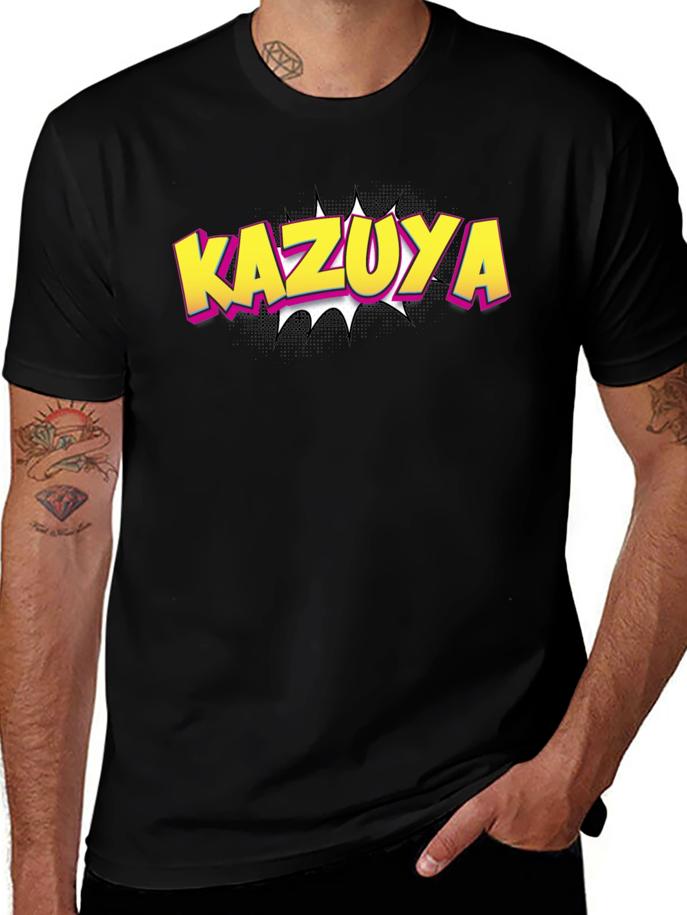 Variant 6 of Kazuya Graphic Tee - Black Cotton Blend