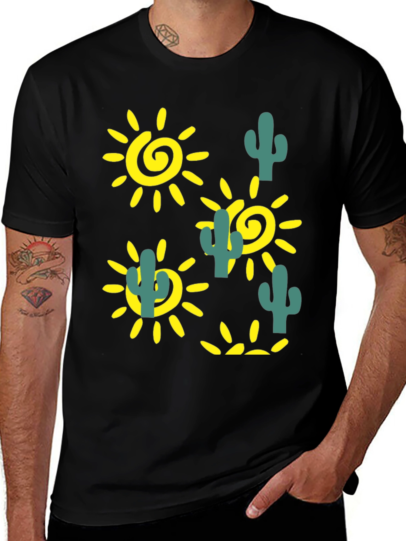 Variant 14 of Cactus Sun Graphic Tee - Desert Vibes