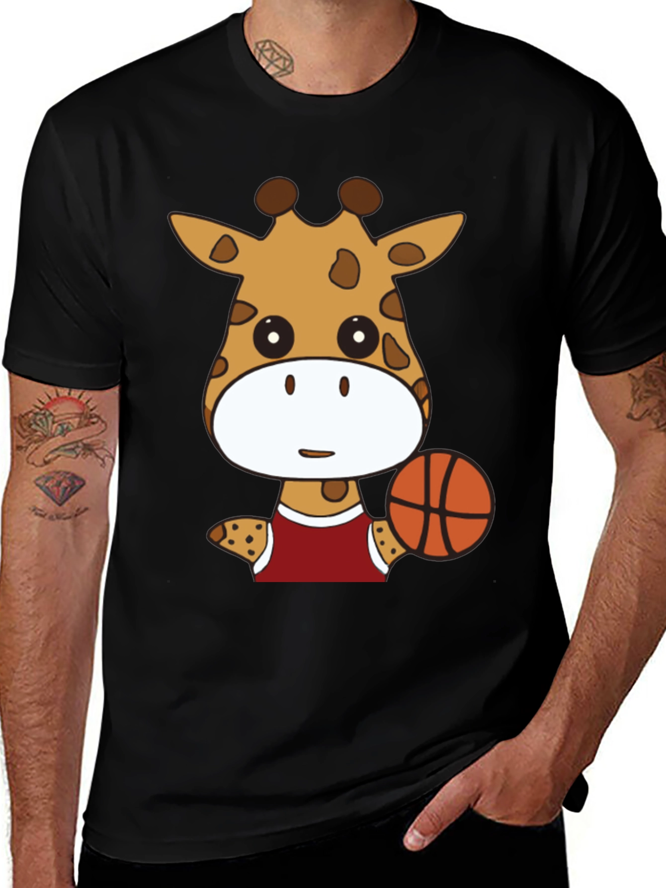 Variant 18 of Giraffe Basketball T-Shirt