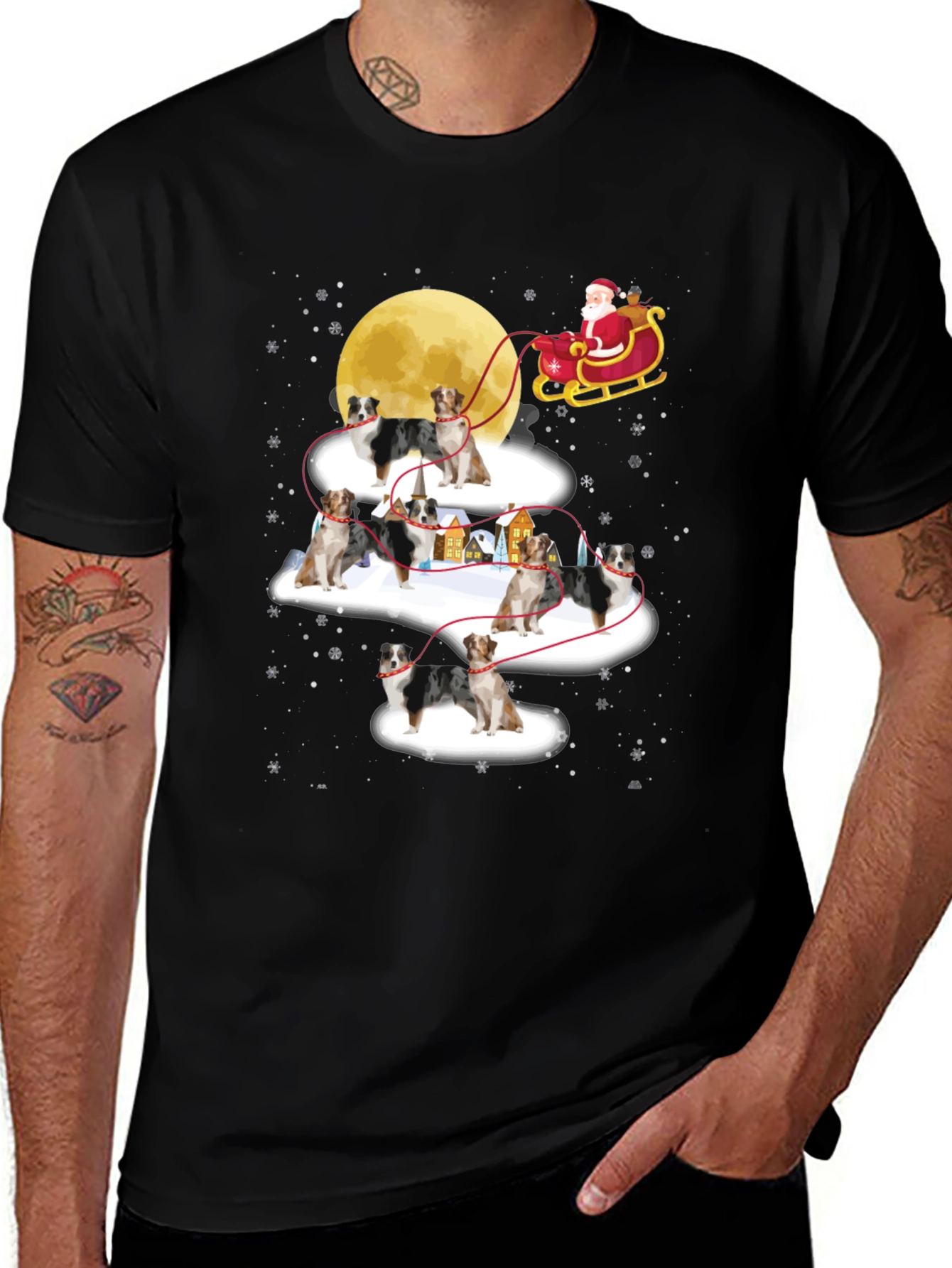 Dog Sleigh Christmas T-Shirt