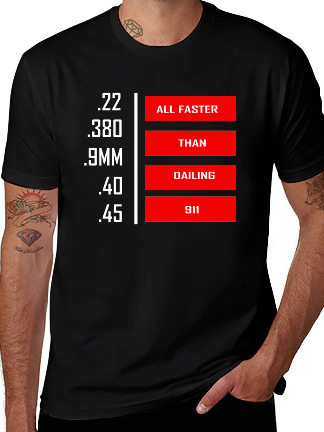 Variant 20 of Faster Than Calling 911 Graphic T-Shirt