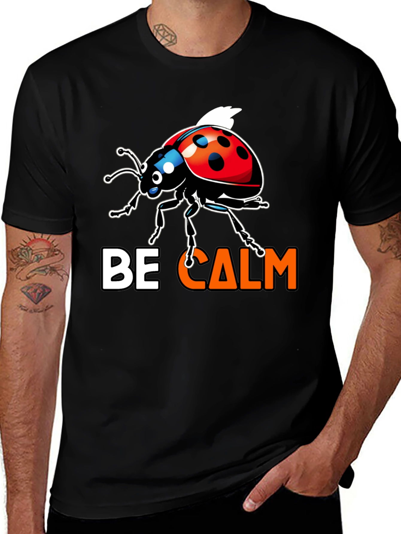 Variant 20 of Be Calm Ladybug Graphic Tee