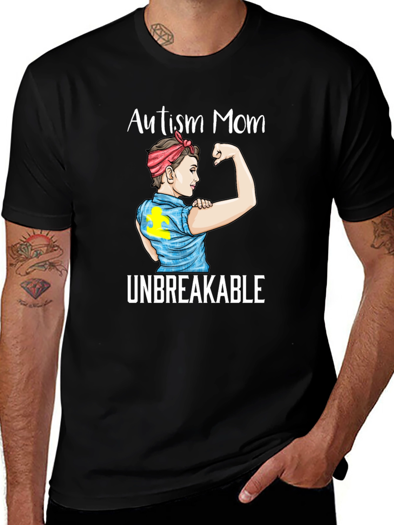Variant 12 of Autism Mom Unbreakable T-Shirt