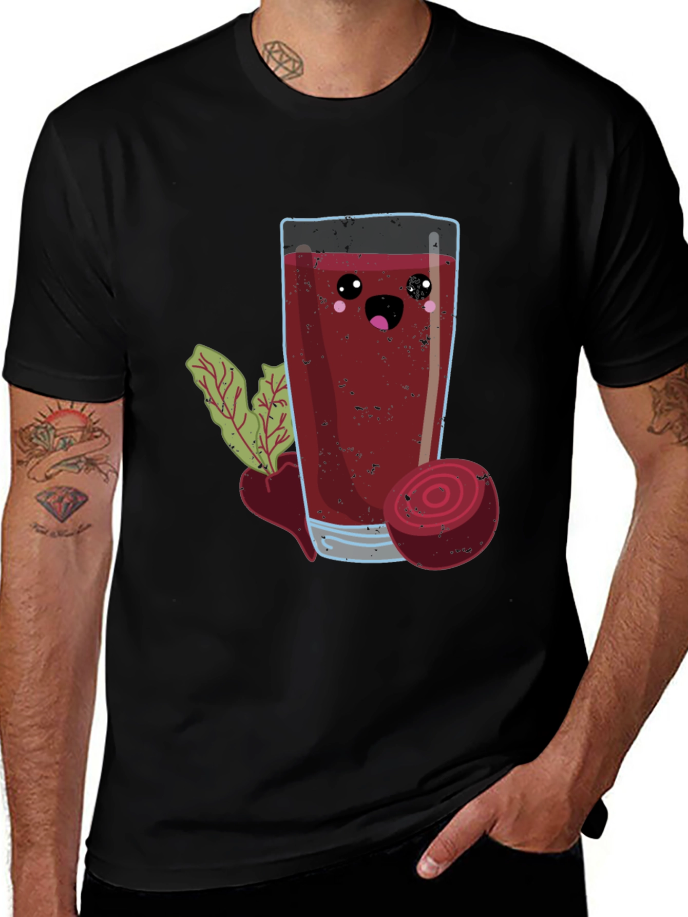 Variant 10 of Beet Juice Graphic Tee - Black