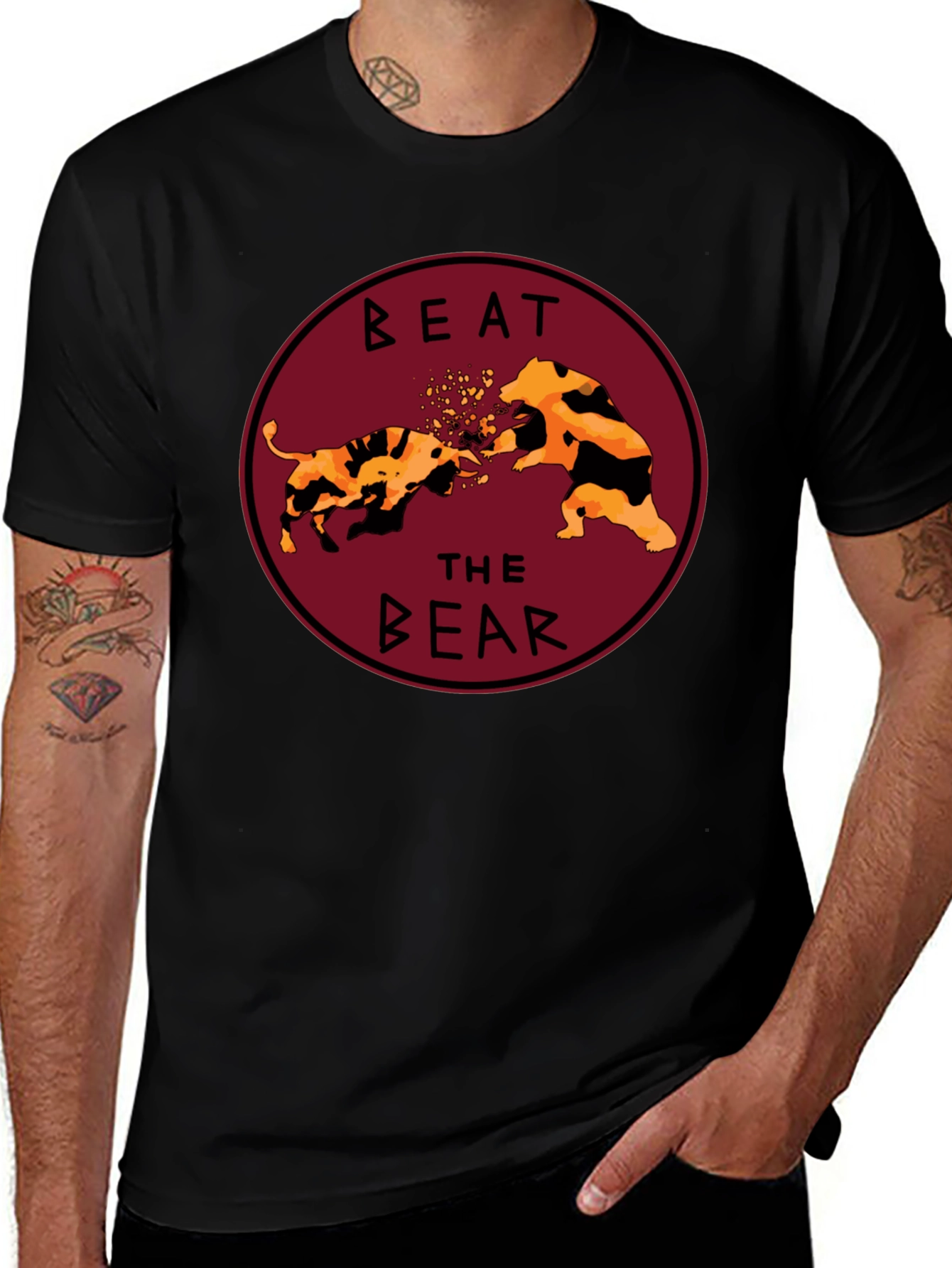 Variant 6 of Beat the Bear Graphic Tee - Stock Market Apparel