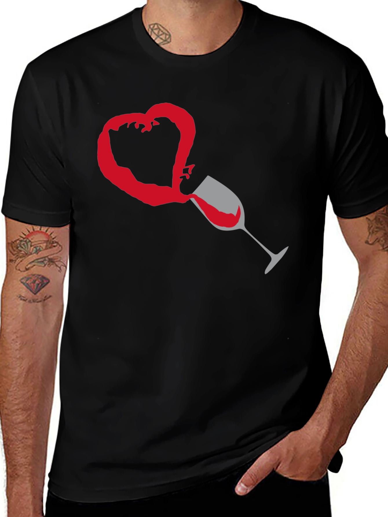 Variant 19 of Wine Heart T-Shirt - Valentine's Day Gift