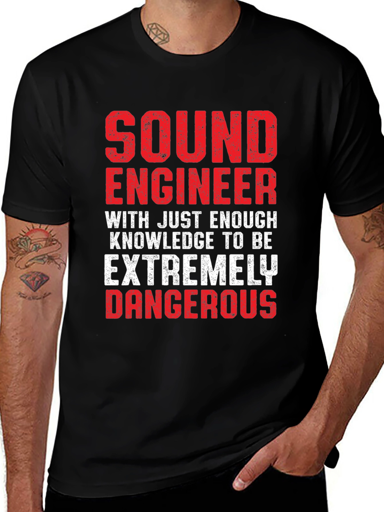 Sound Engineer Dangerous Knowledge Graphic T-Shirt