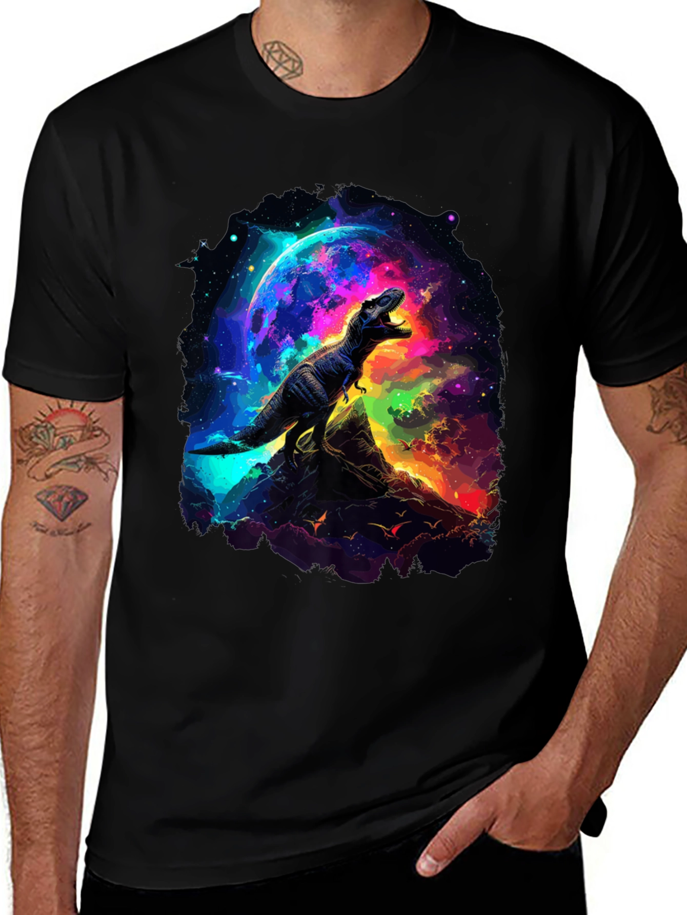 Variant 4 of Cosmic Dinosaur Graphic Tee